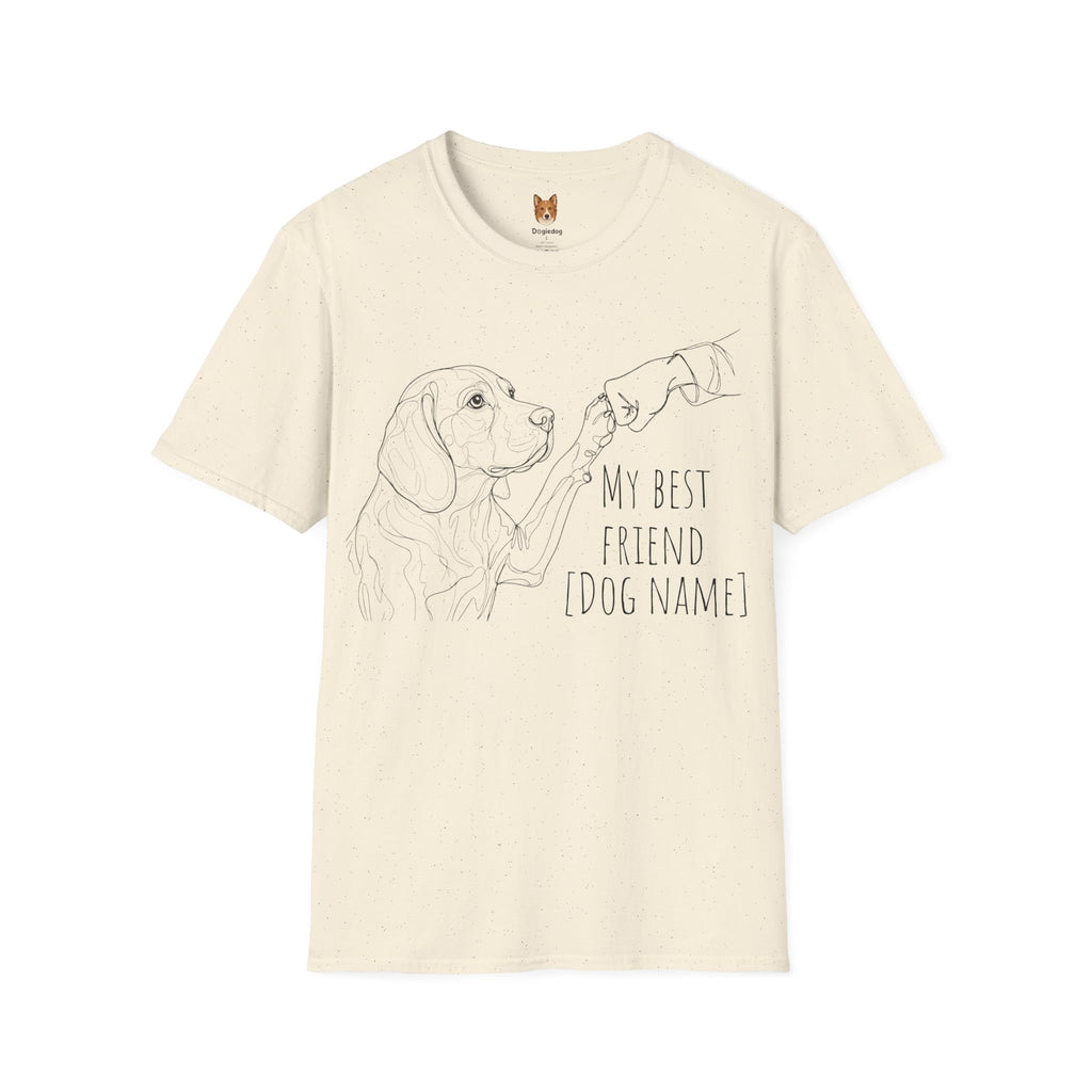 Beagle x Line Art x Fist Bump x My Best Friend - T-Shirt