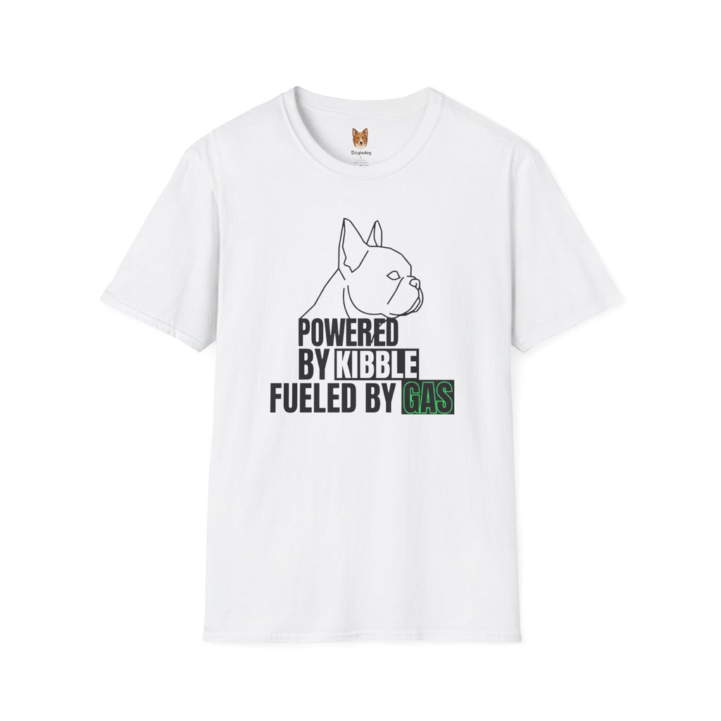 French Bulldog x Powered by Kibble, Fueled by Gas - T-Shirt