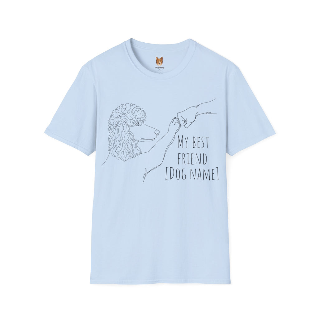 Poodle x Line Art x Fist Bump x My Best Friend - T-Shirt