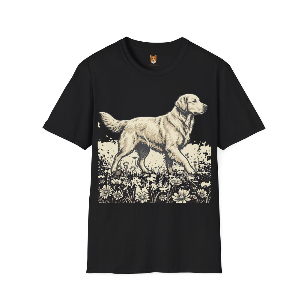 Golden Retriever x Flower Fields - T-Shirt