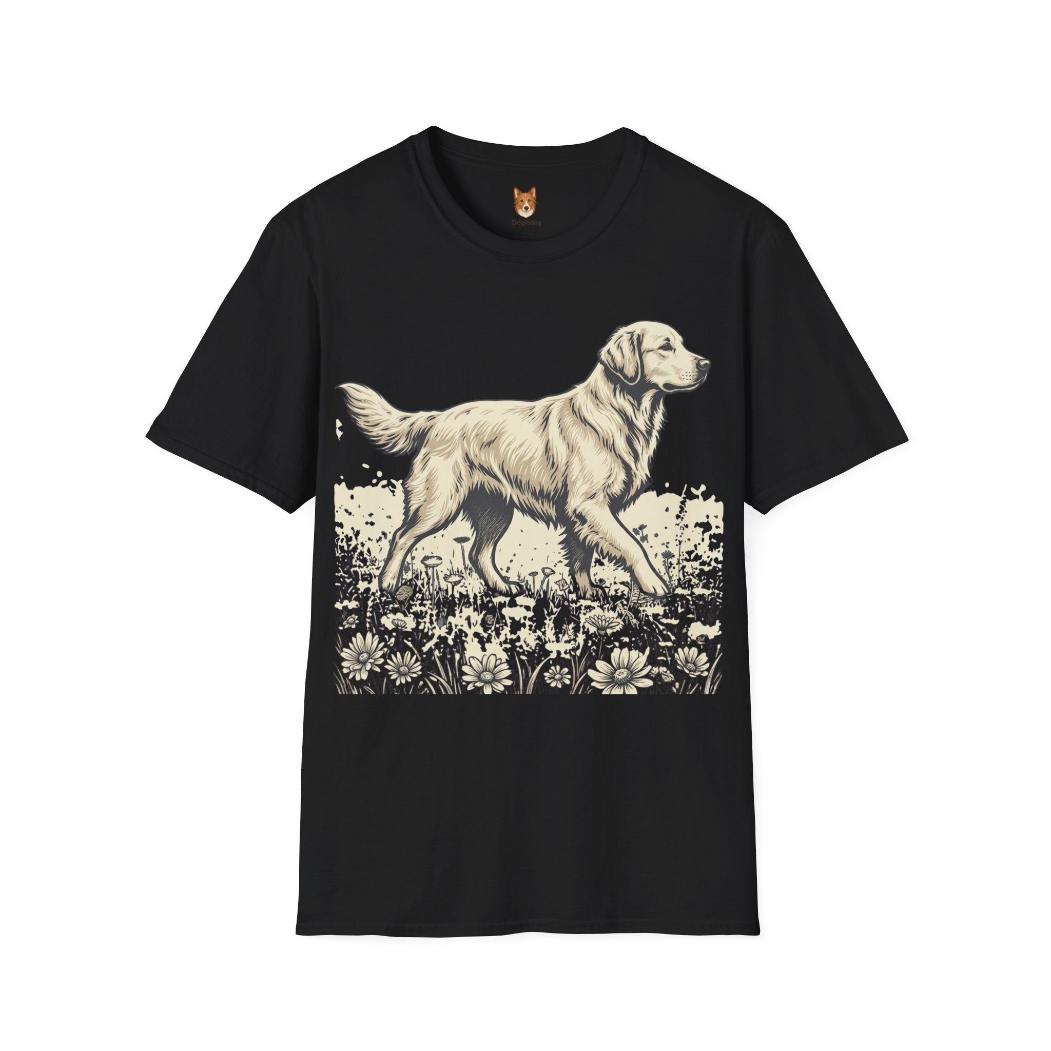 Golden Retriever x Flower Fields - T-Shirt