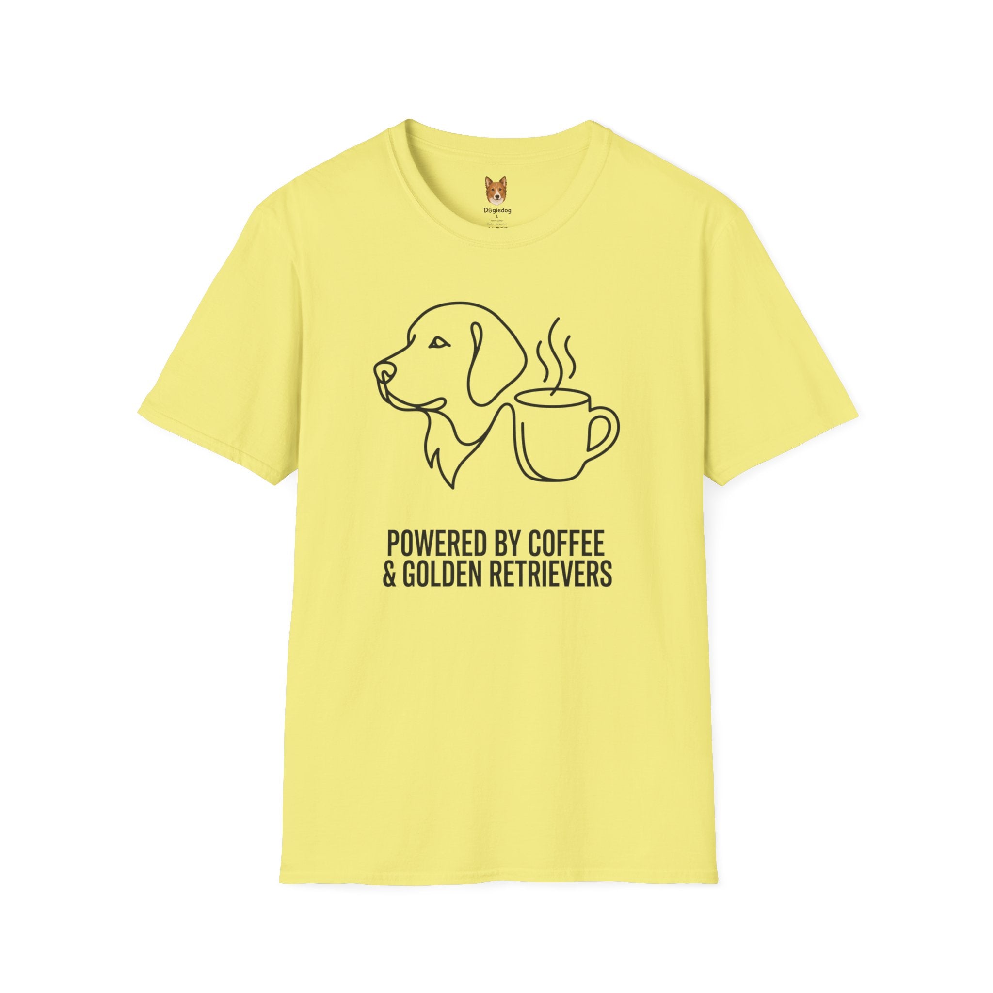Golden Retriever x Powered by Coffee - T-Shirt