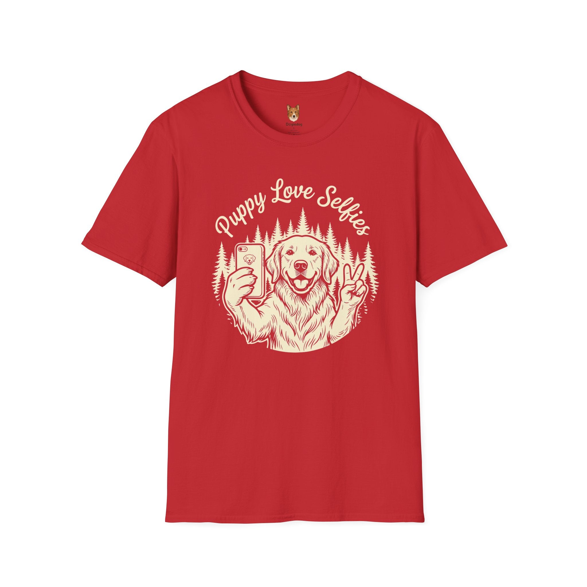 Golden Retriever x Puppy Loves Selfies - T-Shirt
