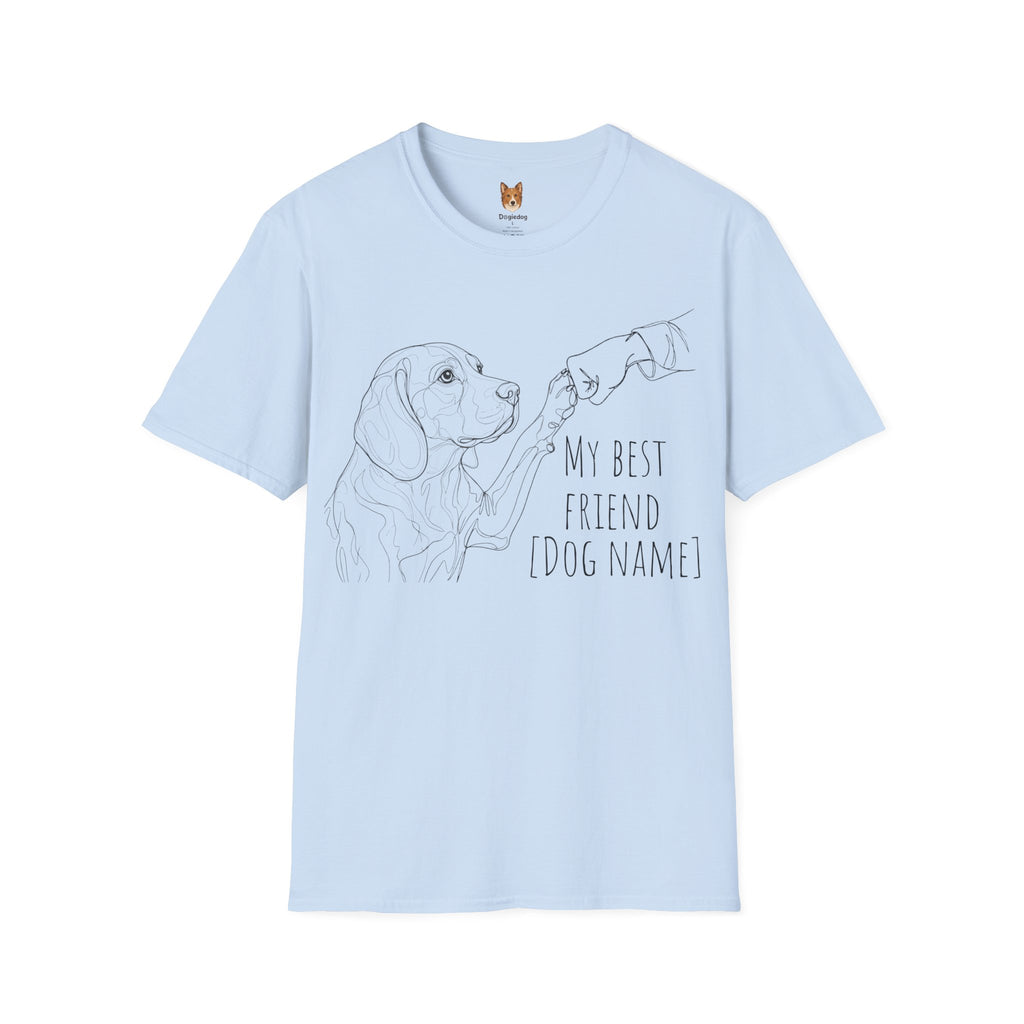 Beagle x Line Art x Fist Bump x My Best Friend - T-Shirt