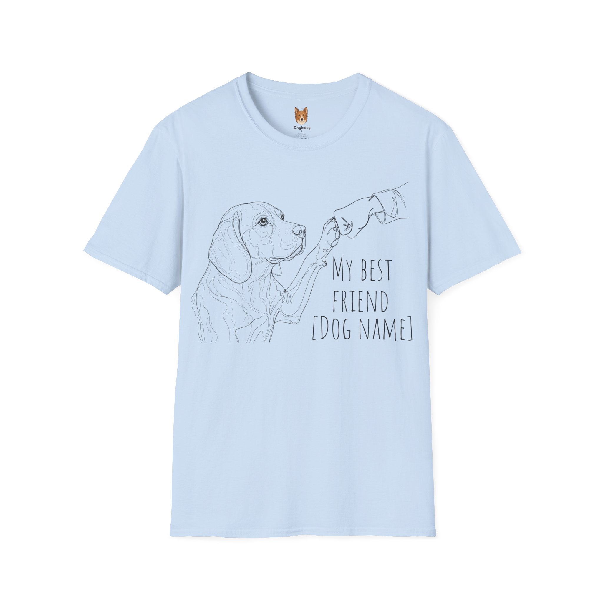 Beagle x Line Art x Fist Bump x My Best Friend - T-Shirt