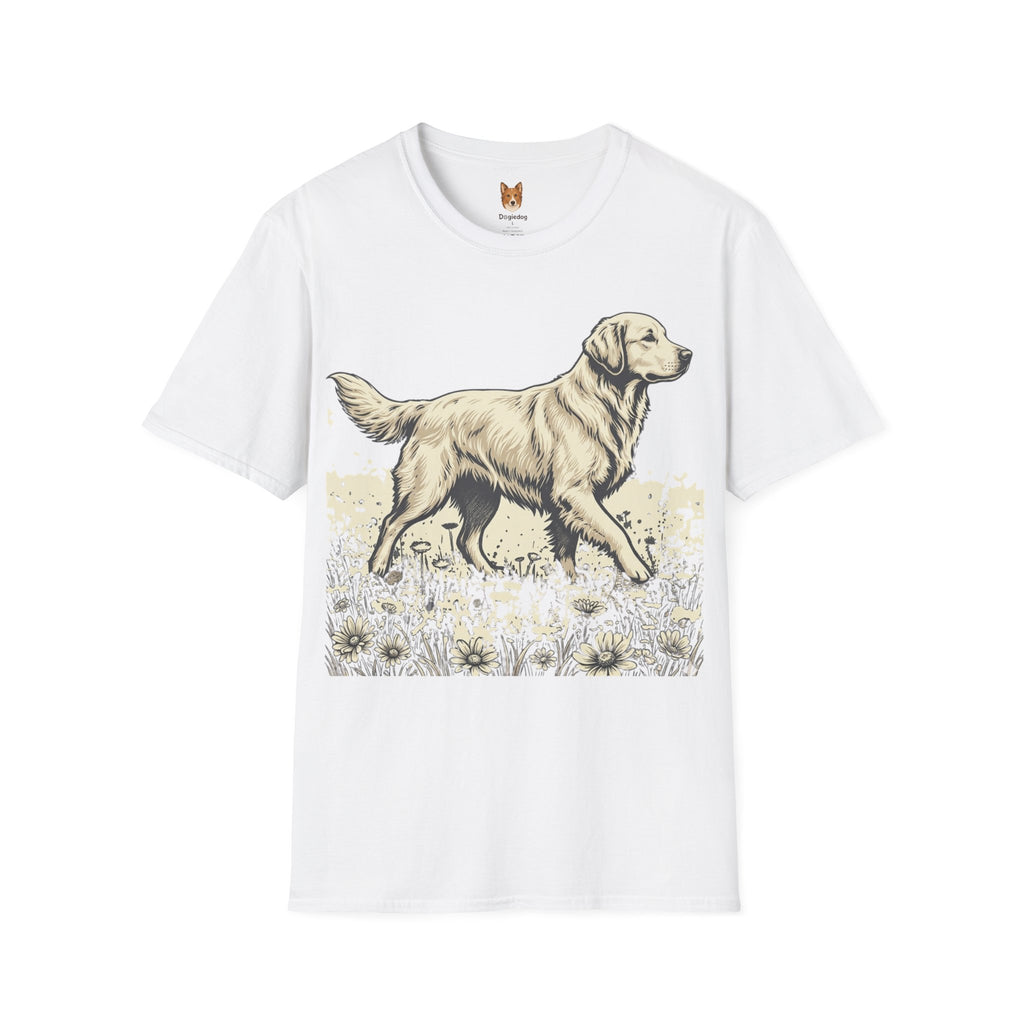 Golden Retriever x Flower Fields - T-Shirt