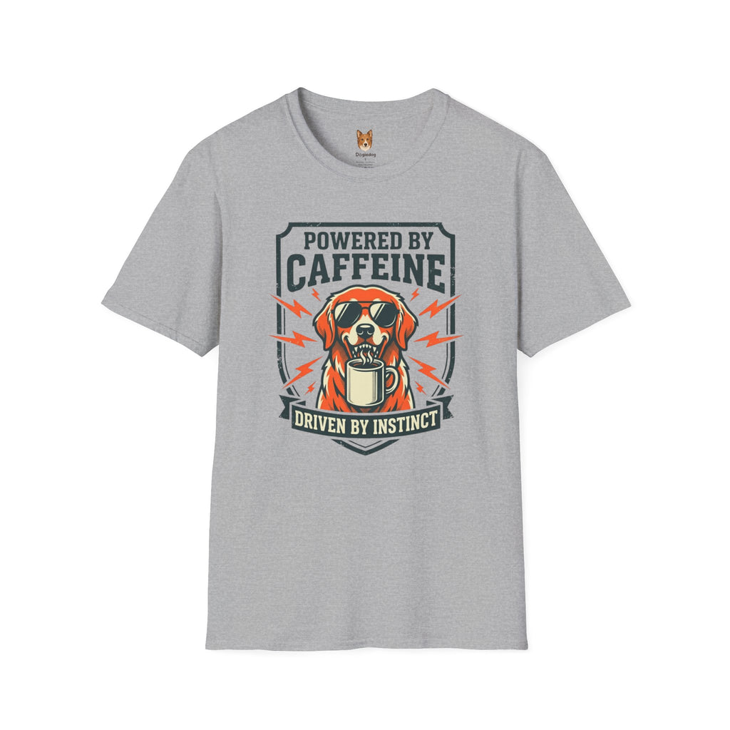 Golden Retriever x Powered by Caffeine