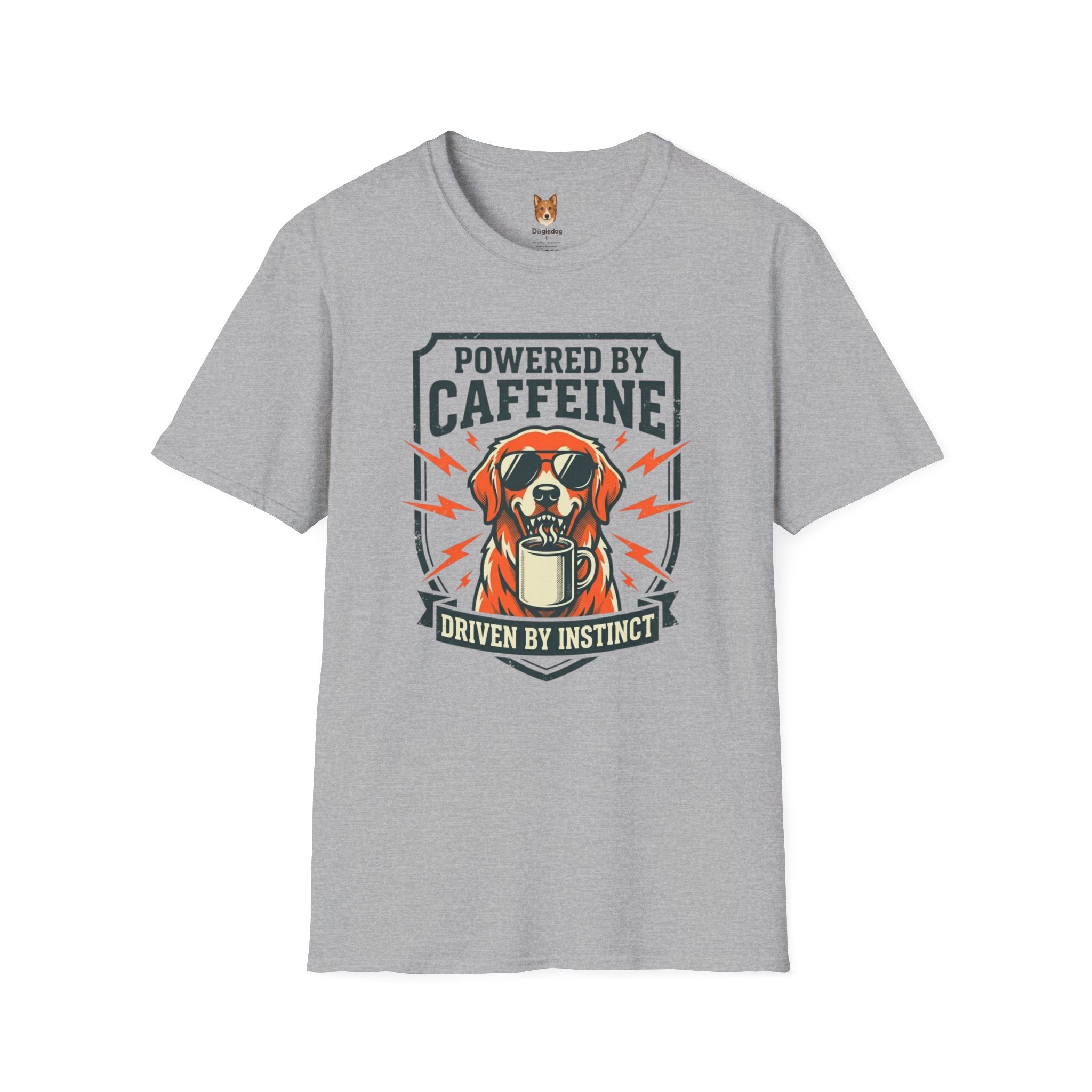 Golden Retriever x Powered by Caffeine