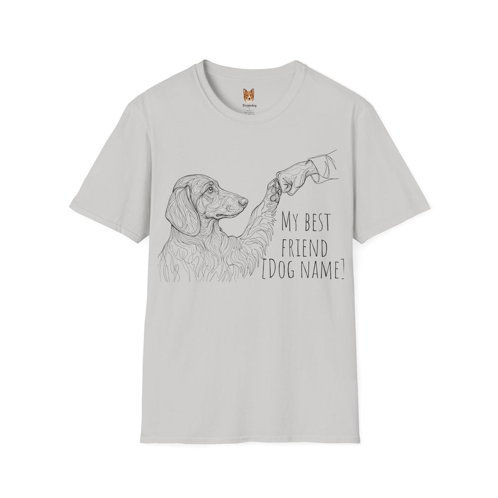 Dachshund x Line Art x Fist Bump x My Best Friend - T-Shirt