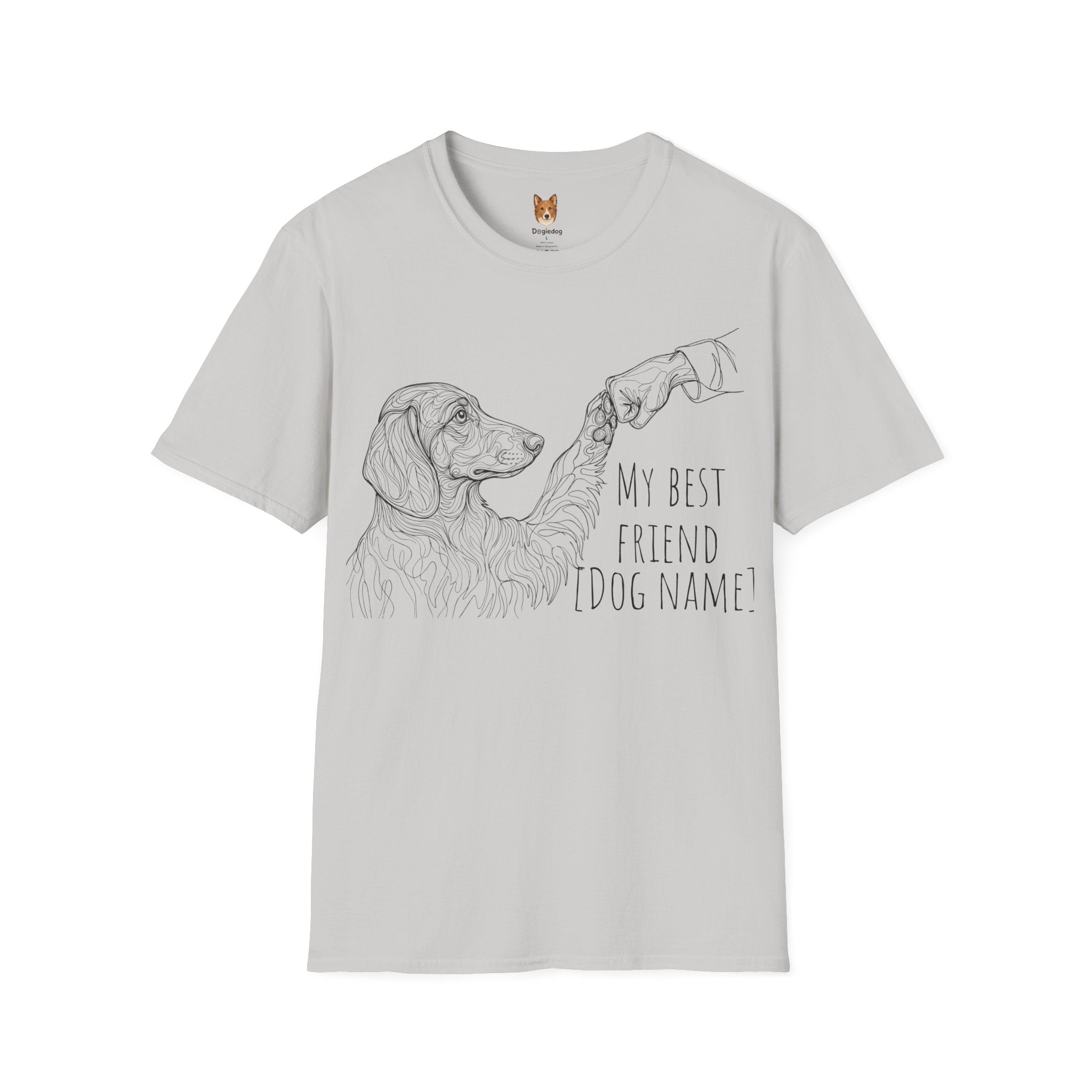 Dachshund x Line Art x Fist Bump x My Best Friend - T-Shirt