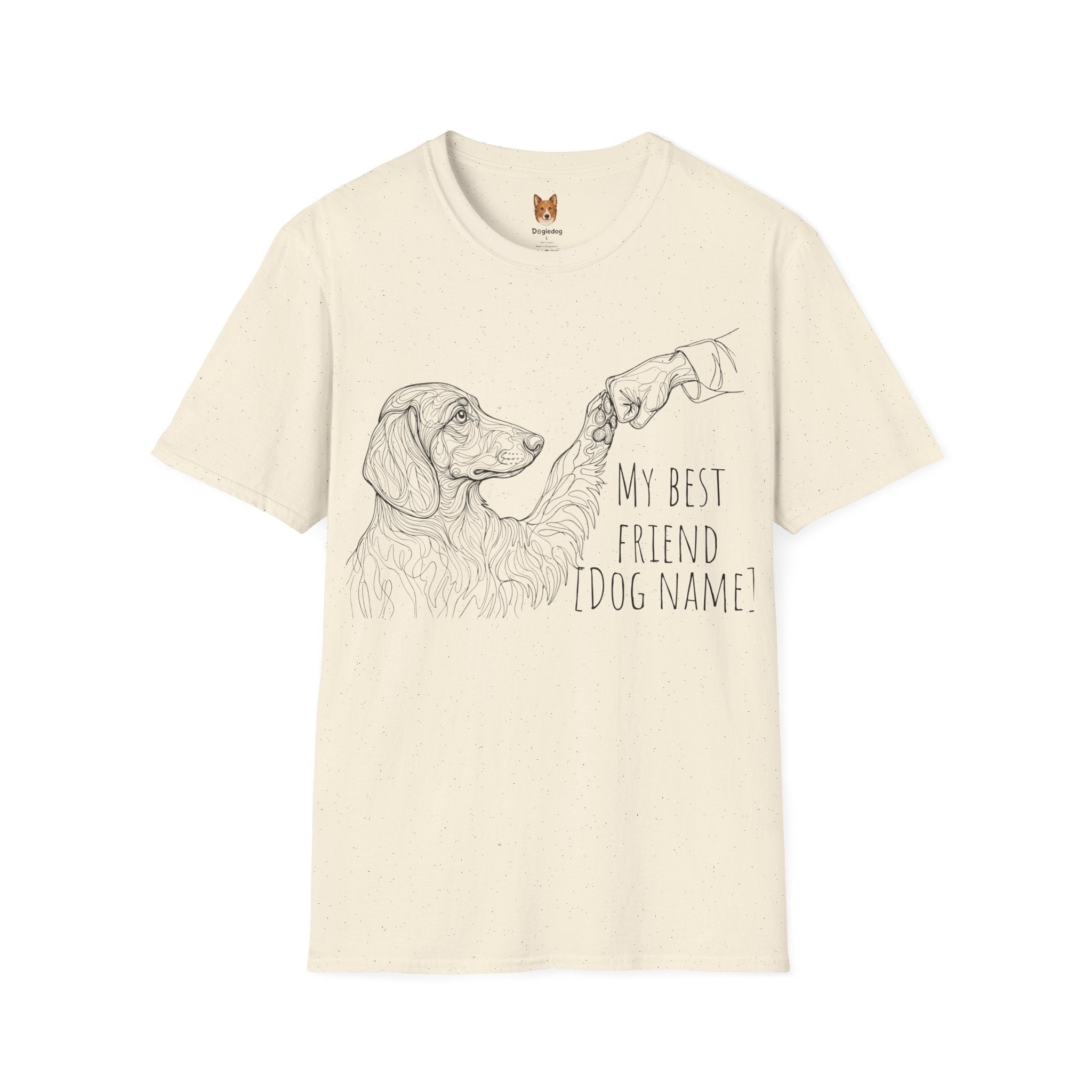 Dachshund x Line Art x Fist Bump x My Best Friend - T-Shirt