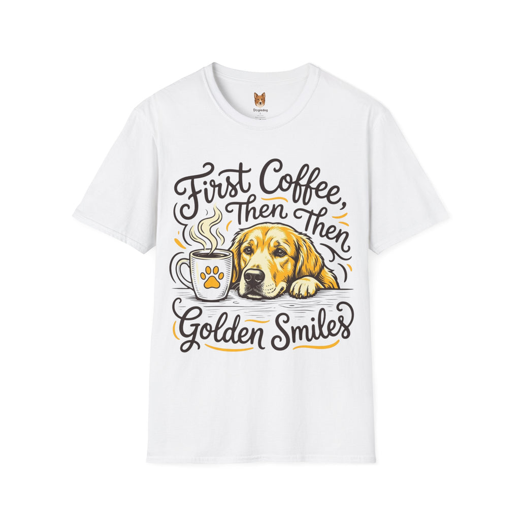 Golden Retriever x First Coffee - T-Shirt
