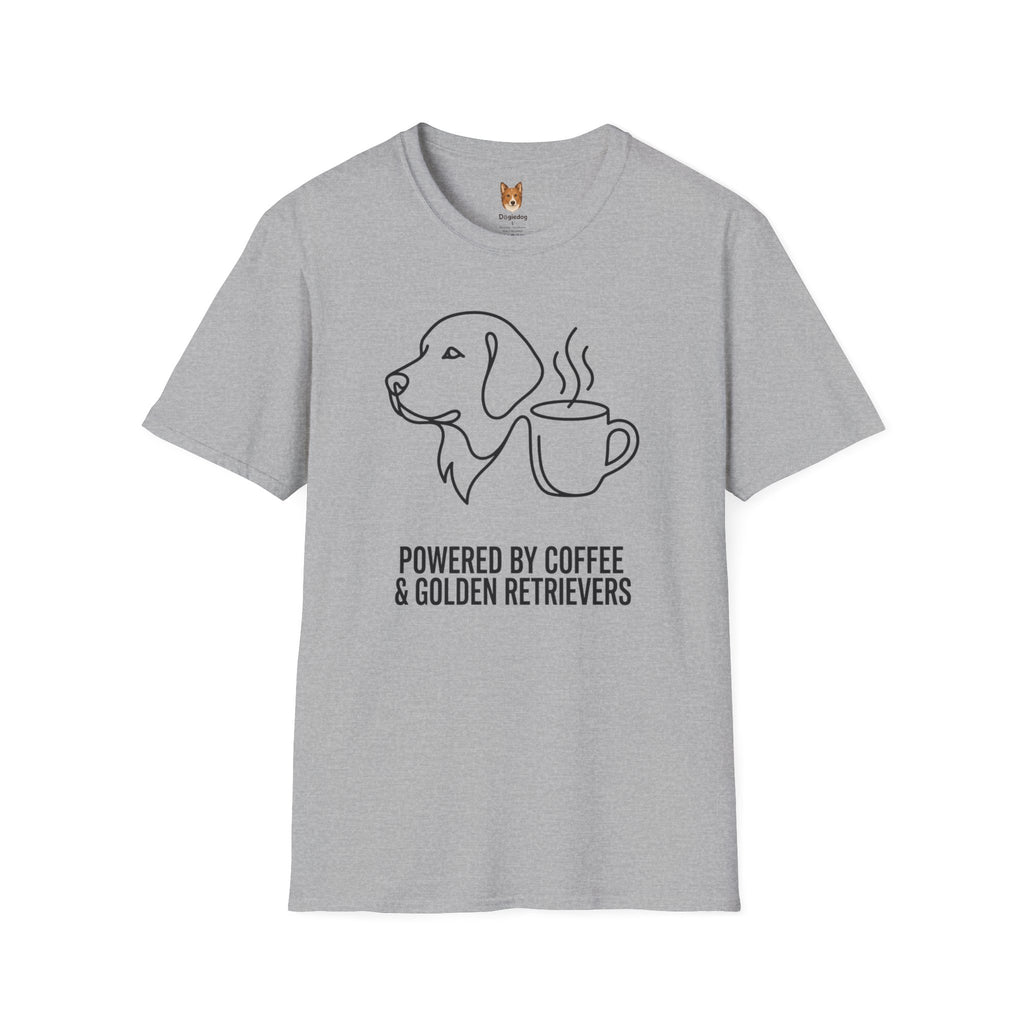 Golden Retriever x Powered by Coffee - T-Shirt