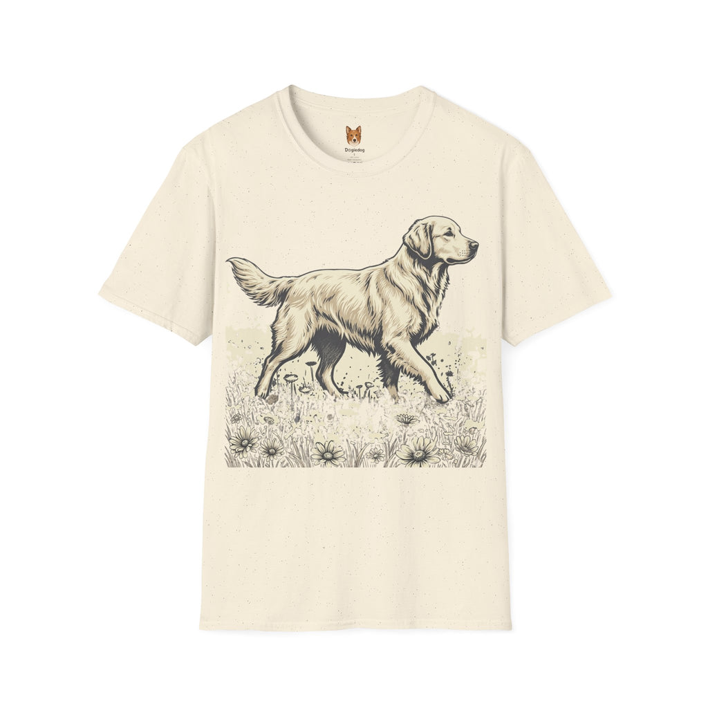 Golden Retriever x Flower Fields - T-Shirt