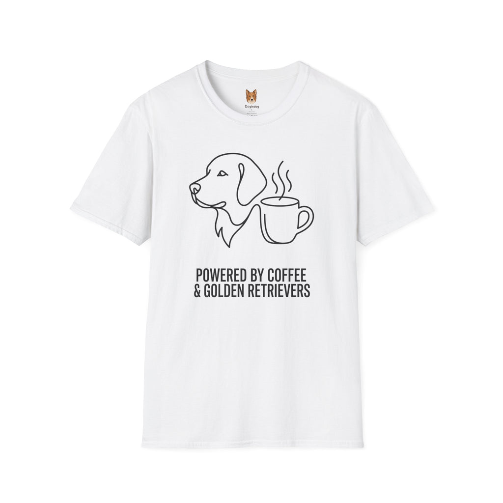 Golden Retriever x Powered by Coffee - T-Shirt