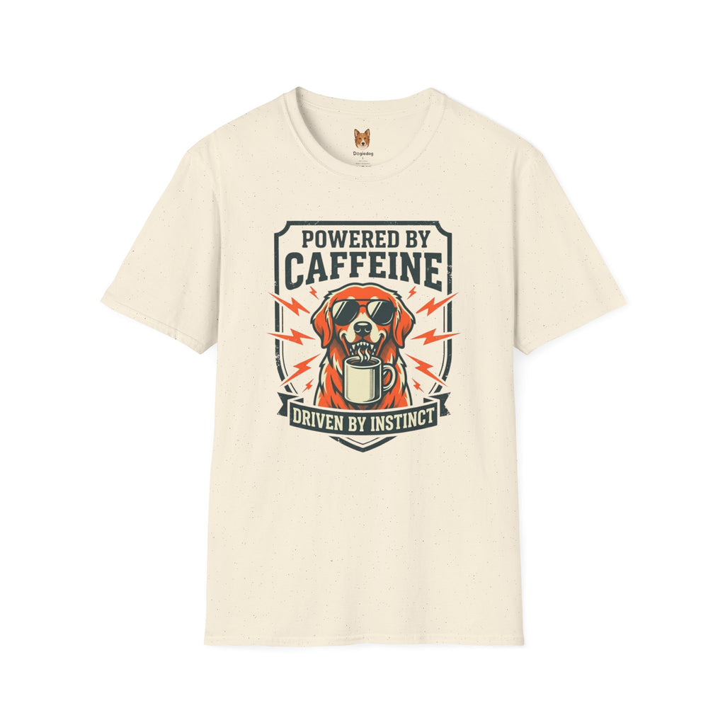 Golden Retriever x Powered by Caffeine