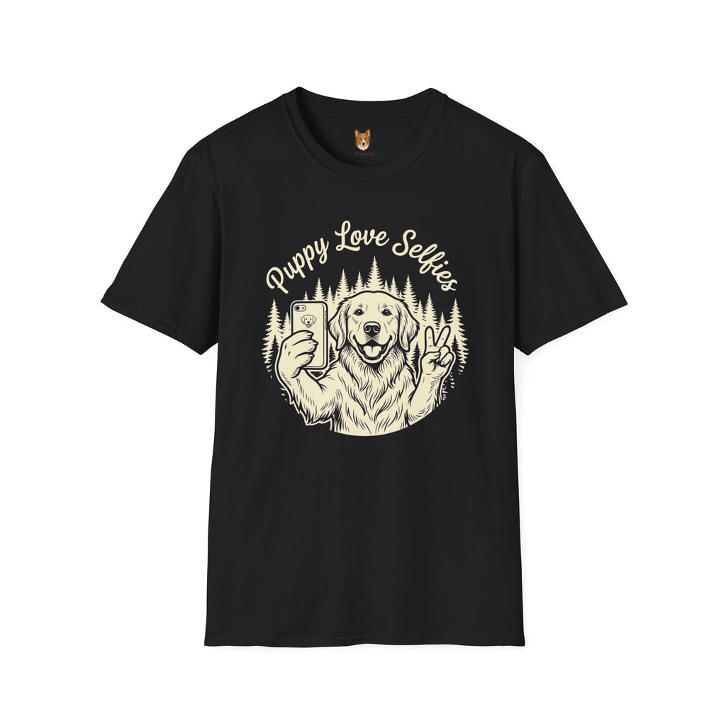 Golden Retriever x Puppy Loves Selfies - T-Shirt
