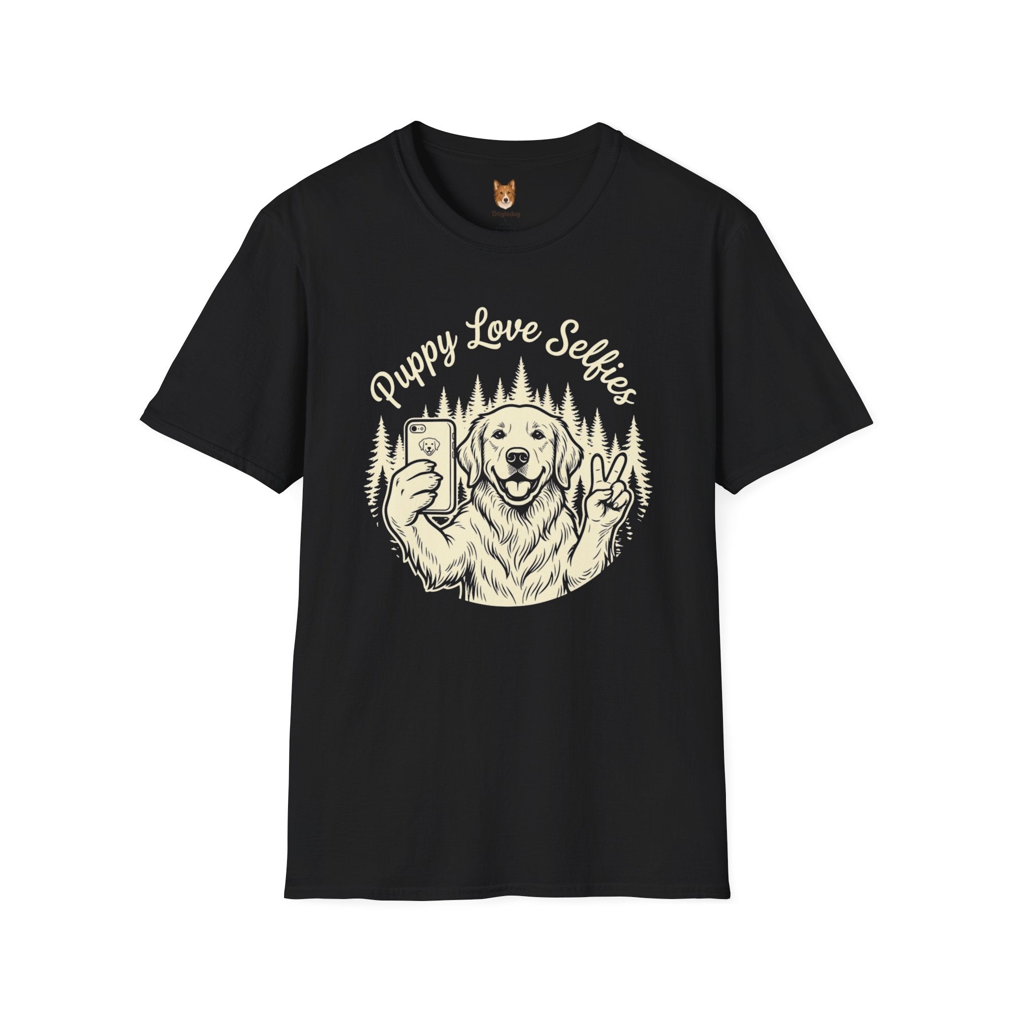 Golden Retriever x Puppy Loves Selfies - T-Shirt