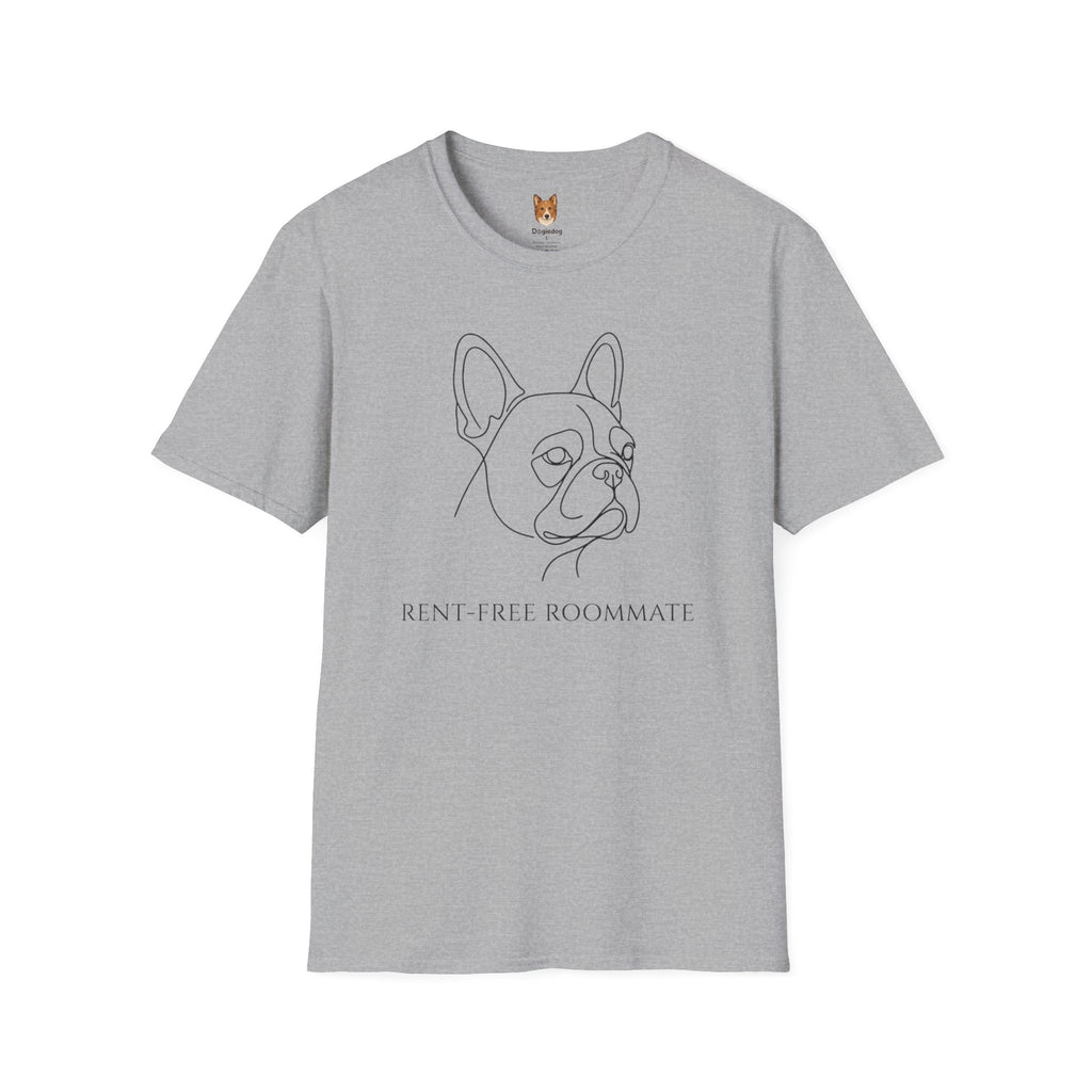 French Bulldog x Rent Free Roommate - T-Shirt