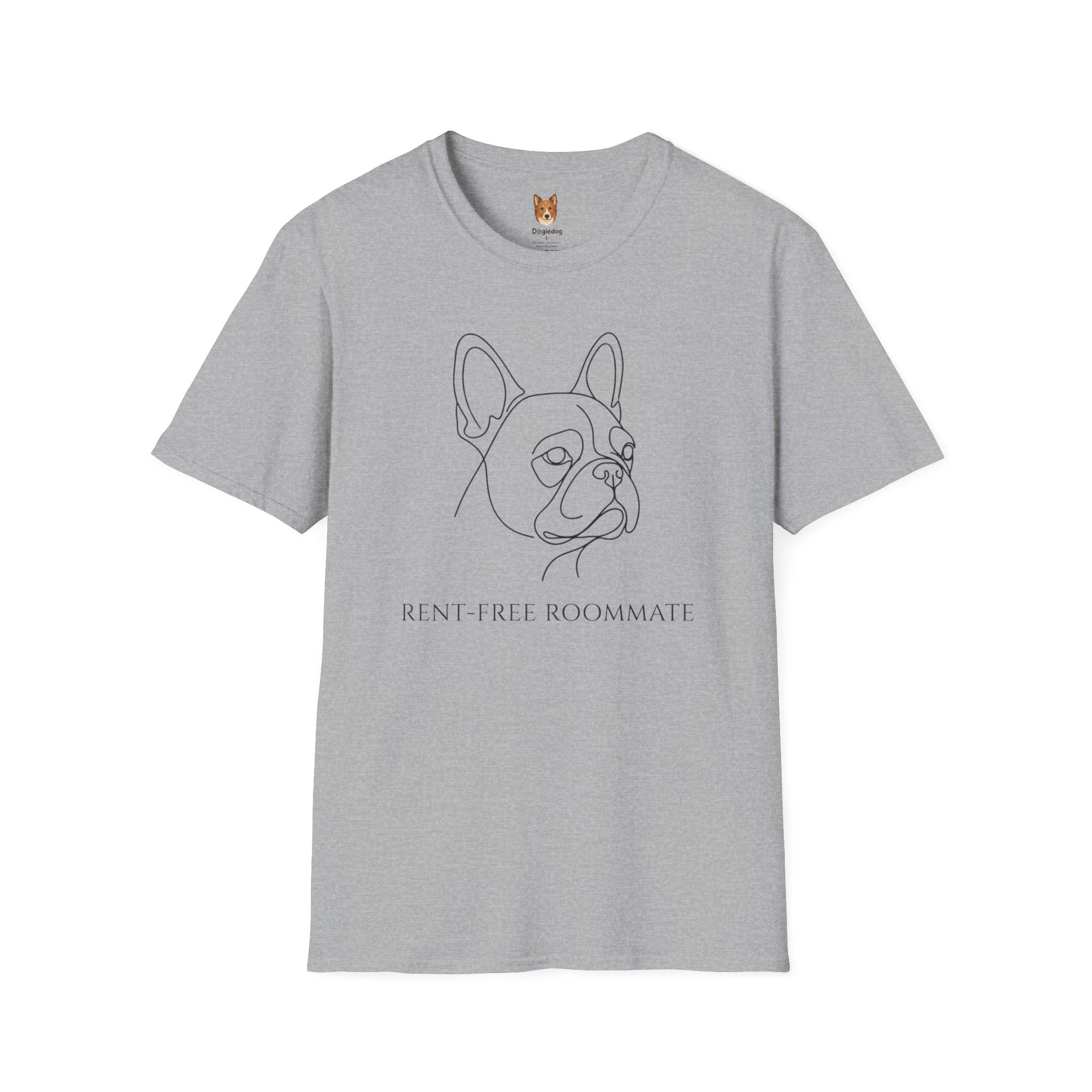 French Bulldog x Rent Free Roommate - T-Shirt