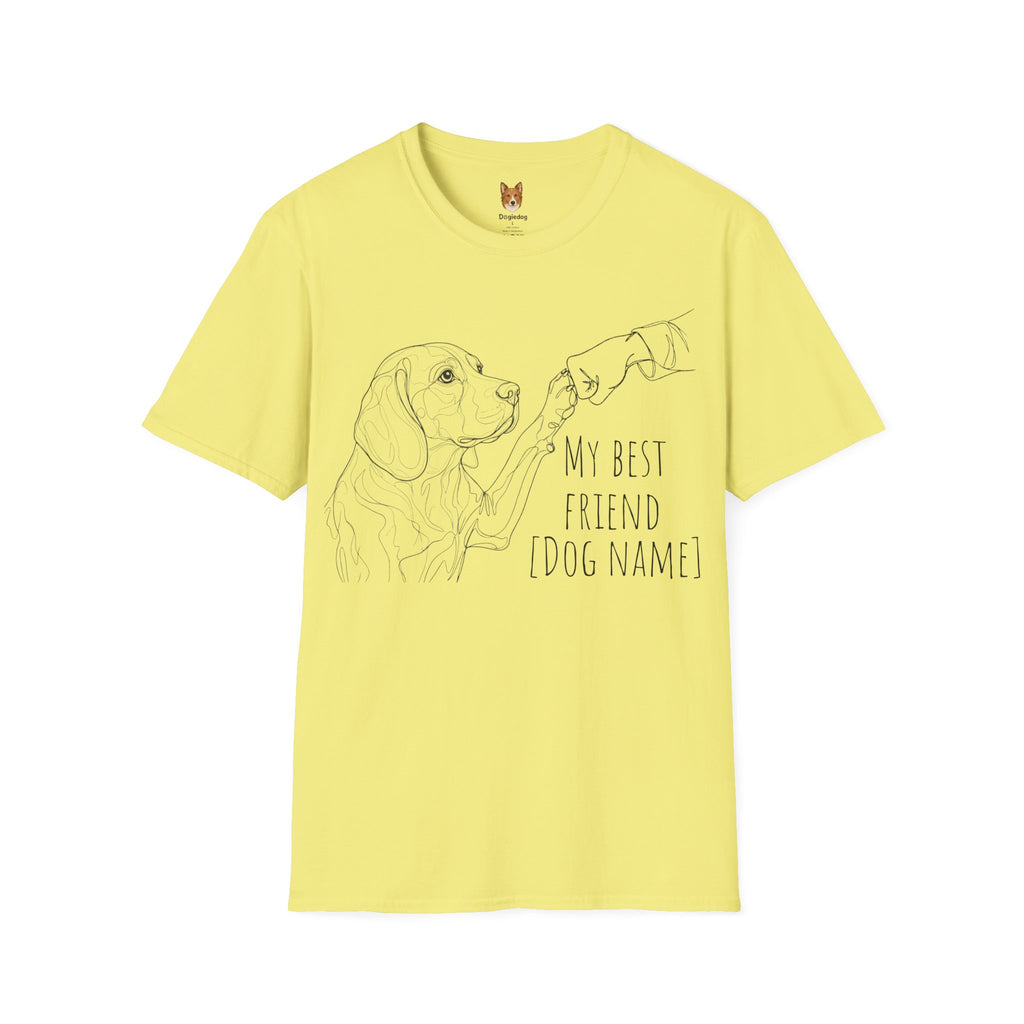 Beagle x Line Art x Fist Bump x My Best Friend - T-Shirt
