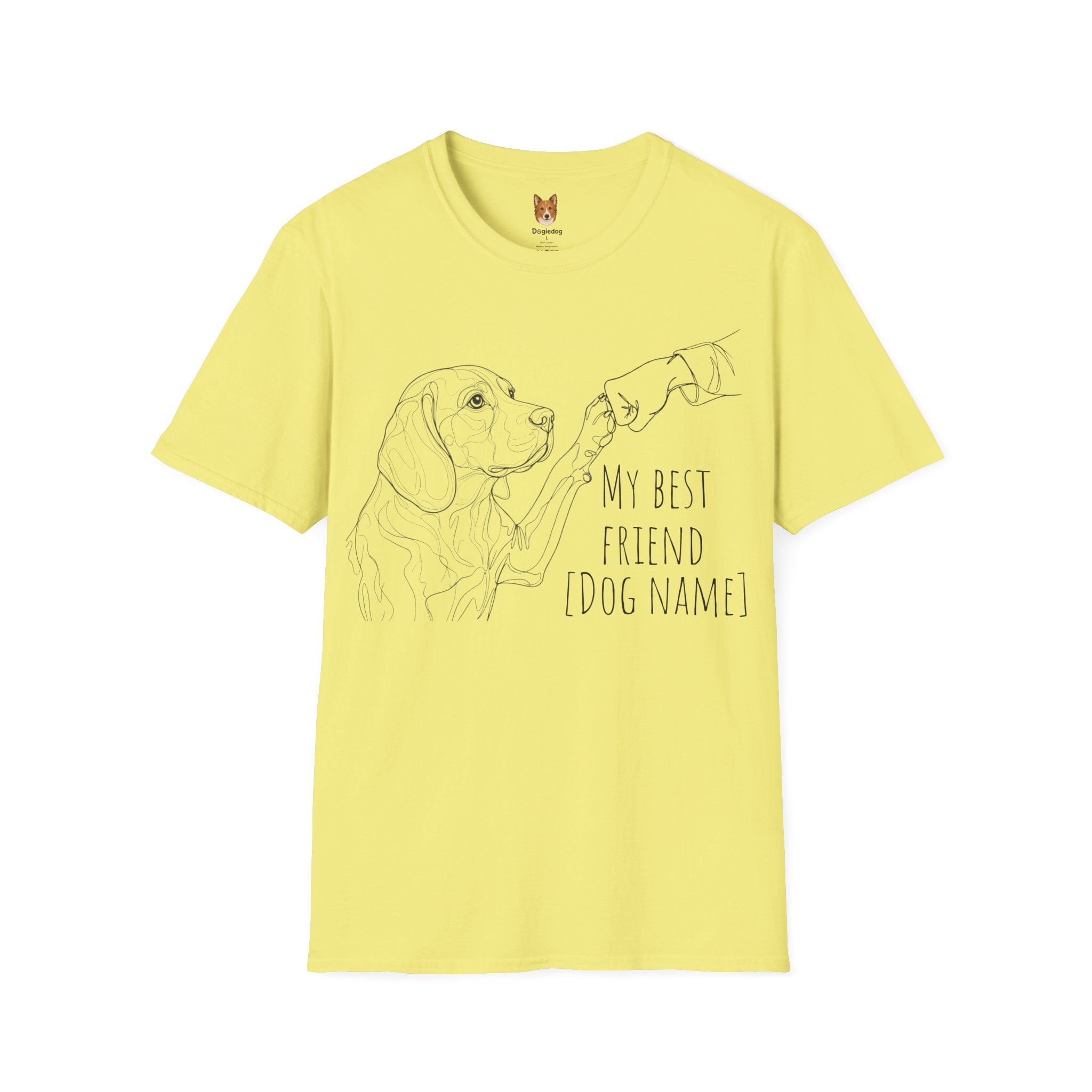 Beagle x Line Art x Fist Bump x My Best Friend - T-Shirt