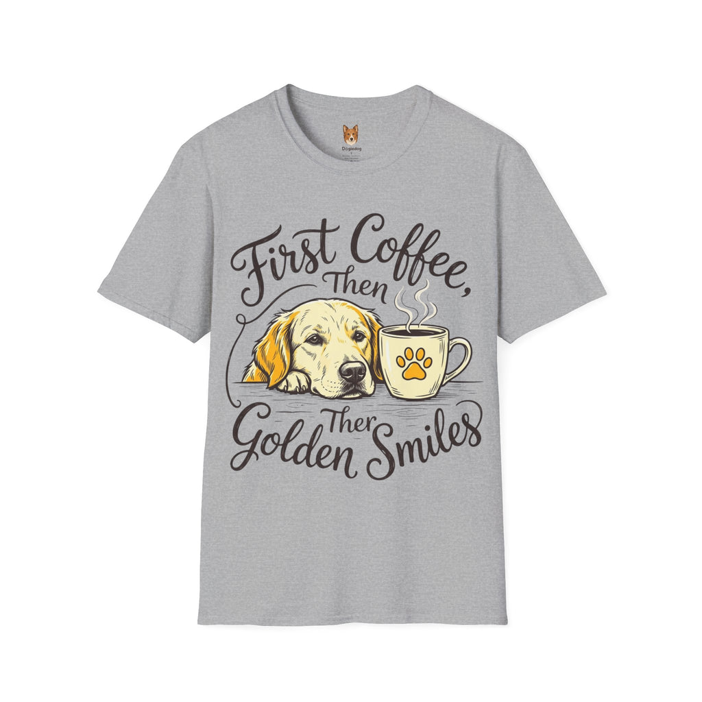 Golden Retriever x First Coffee - T-Shirt
