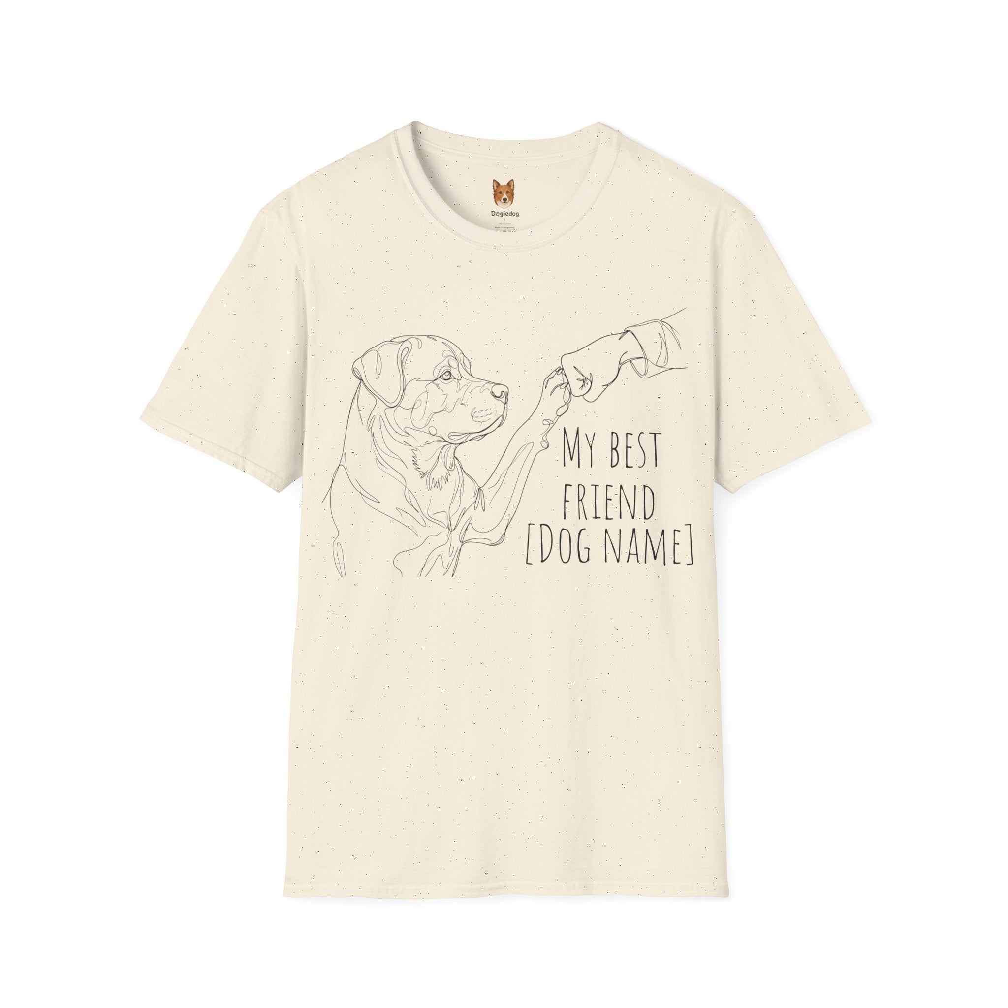 Rottweiler x Line Art x Fist Bump x My Best Friend - T-Shirt