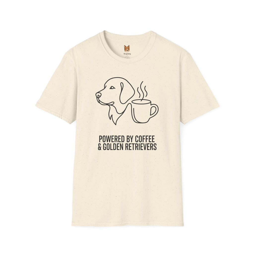 Golden Retriever x Powered by Coffee - T-Shirt