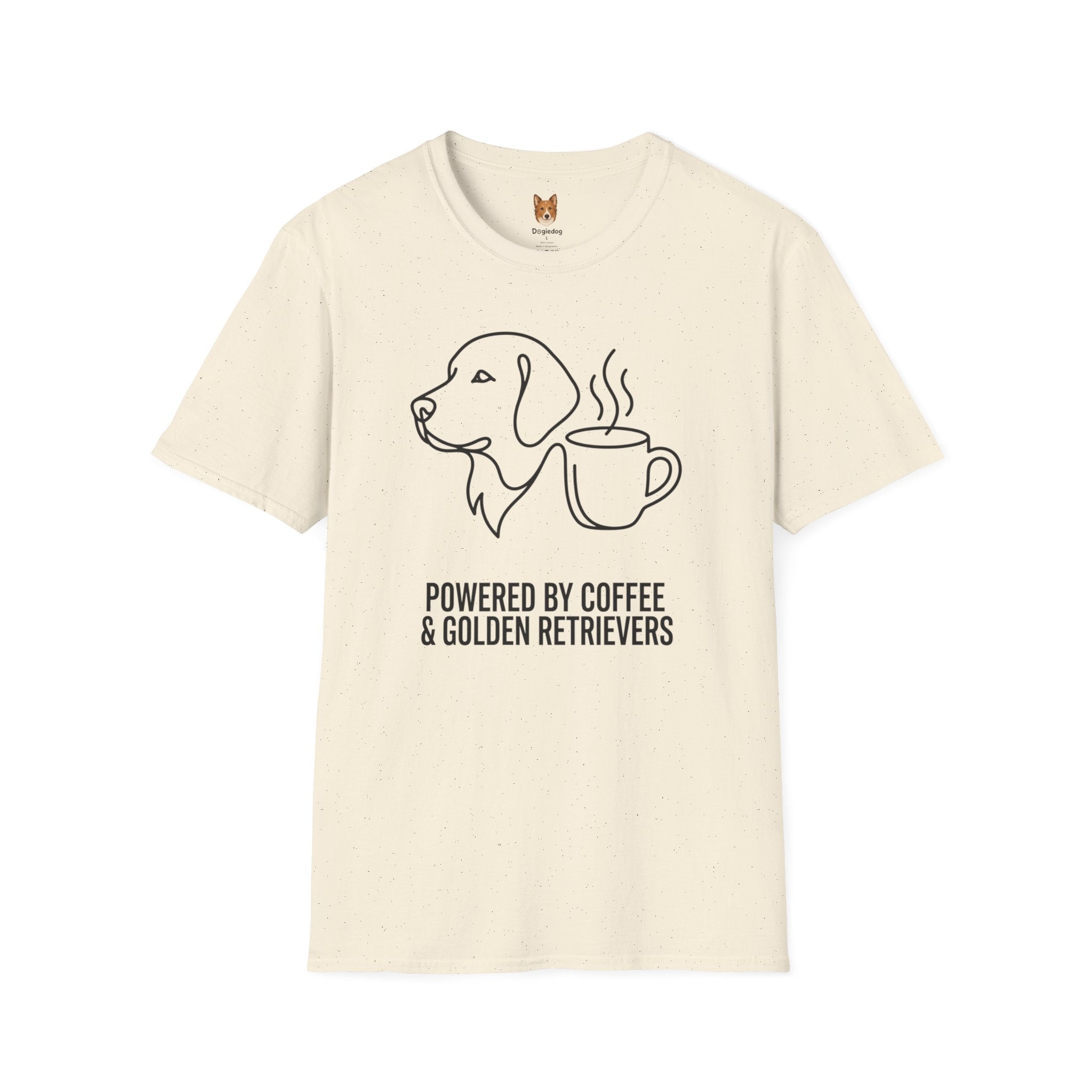 Golden Retriever x Powered by Coffee - T-Shirt