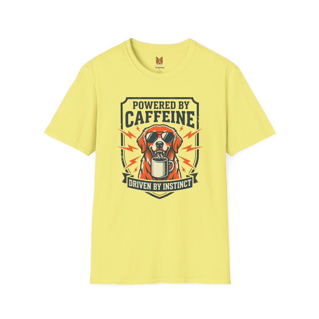 Golden Retriever x Powered by Caffeine