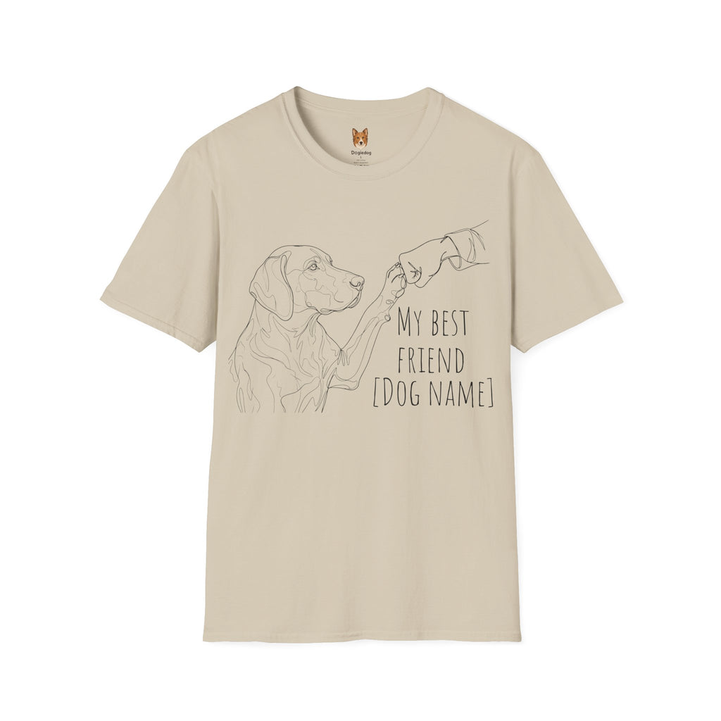 German Shorthaired Pointer x Line Art x Fist Bump x My Best Friend - T-Shirt