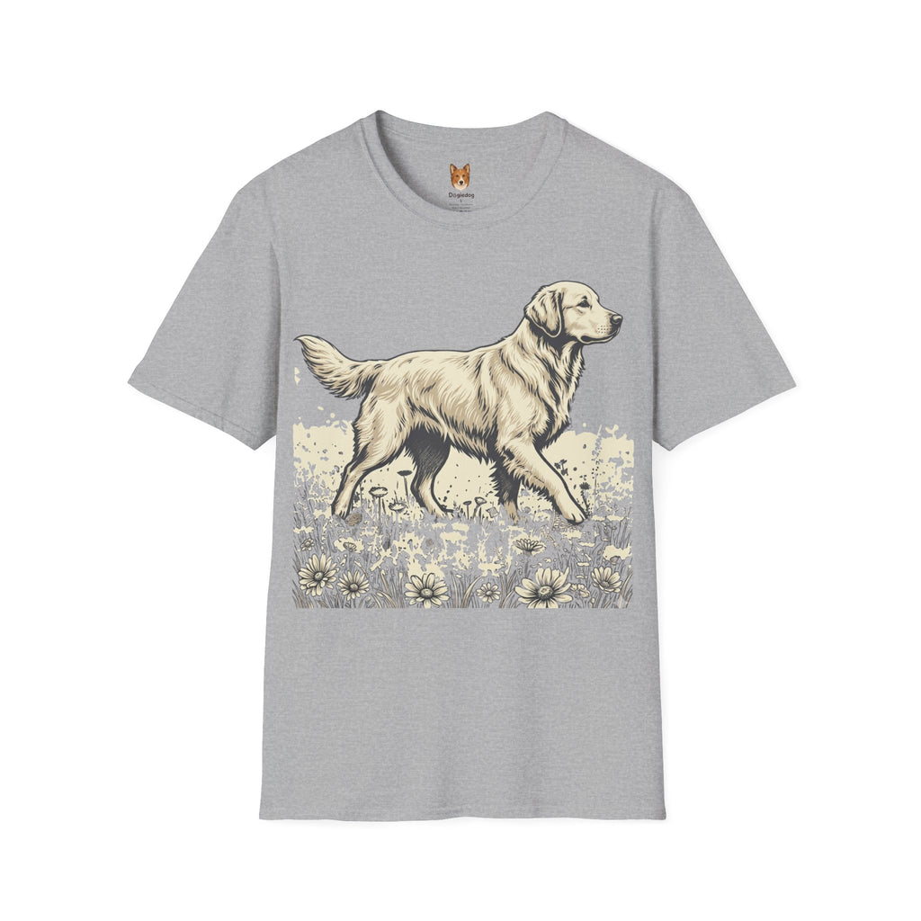 Golden Retriever x Flower Fields - T-Shirt