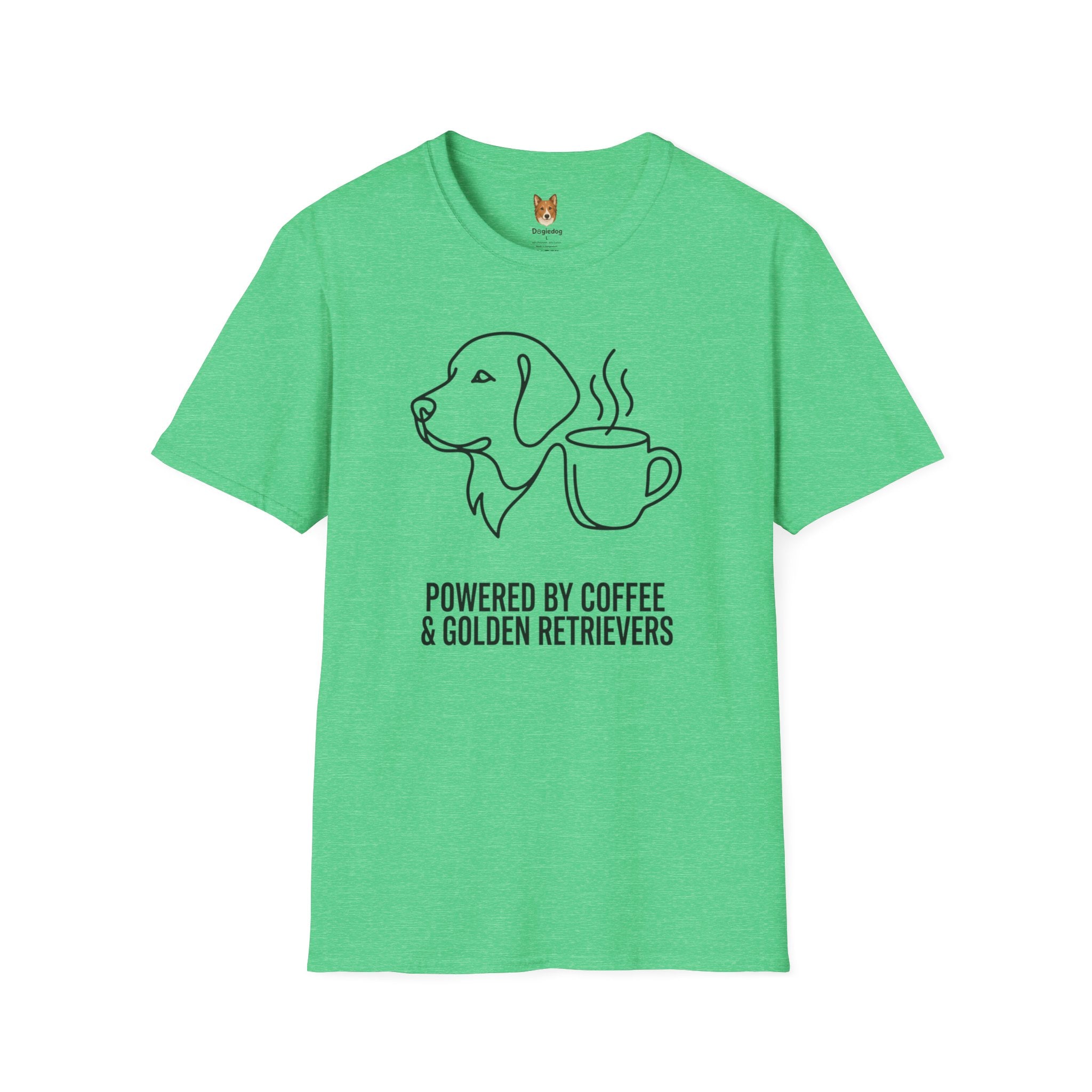Golden Retriever x Powered by Coffee - T-Shirt