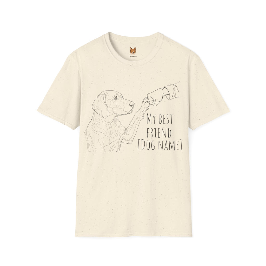 German Shorthaired Pointer x Line Art x Fist Bump x My Best Friend - T-Shirt