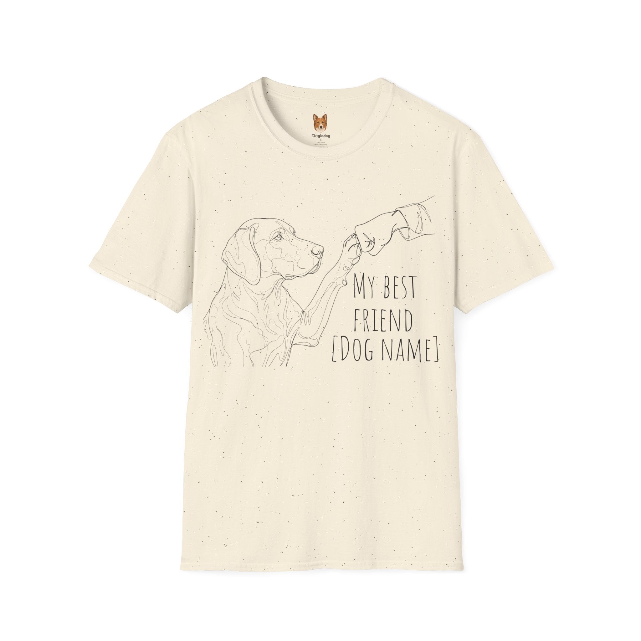 German Shorthaired Pointer x Line Art x Fist Bump x My Best Friend - T-Shirt