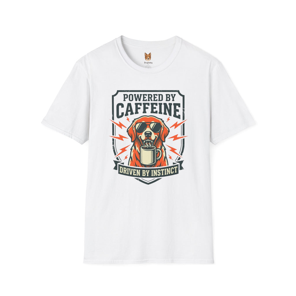 Golden Retriever x Powered by Caffeine