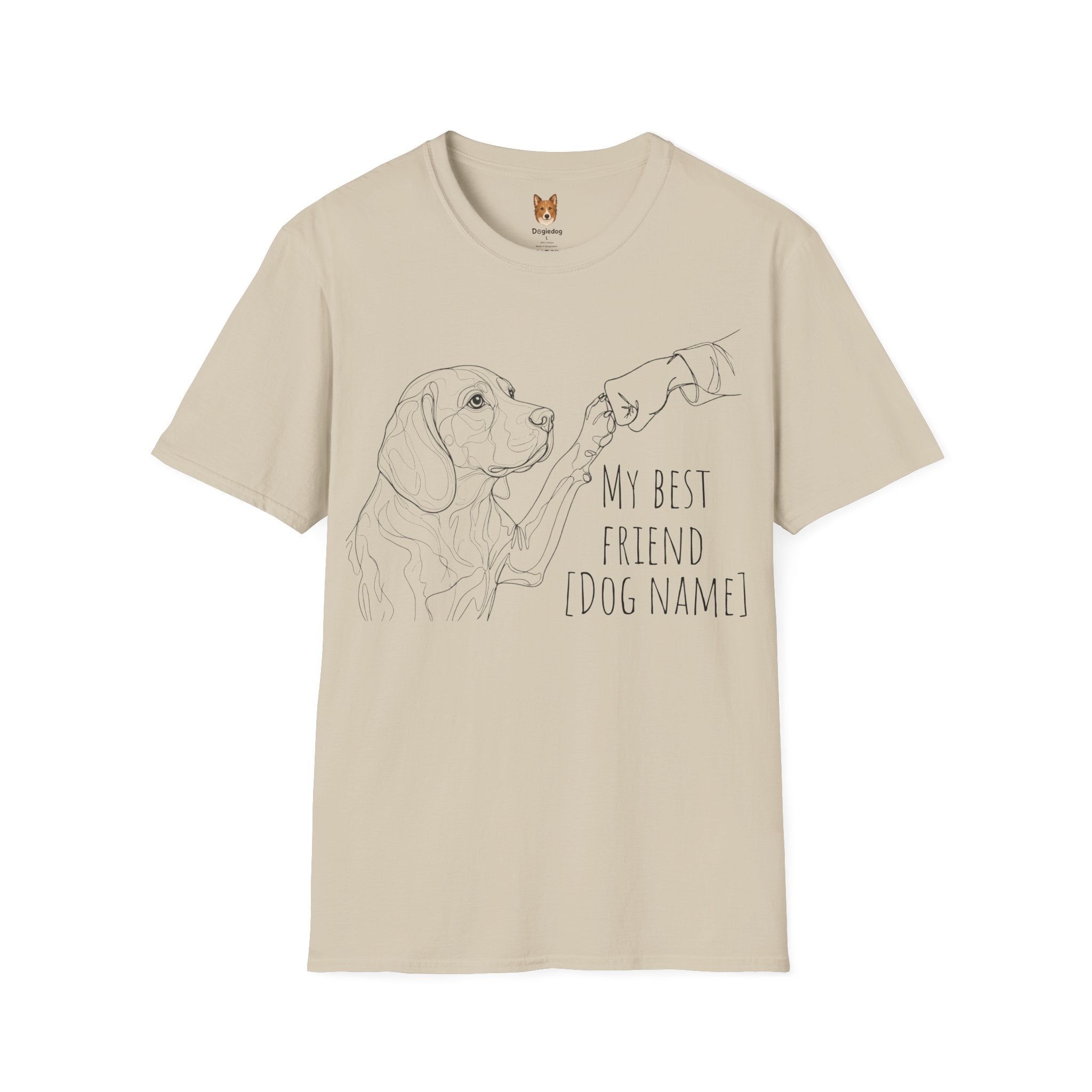 Beagle x Line Art x Fist Bump x My Best Friend - T-Shirt