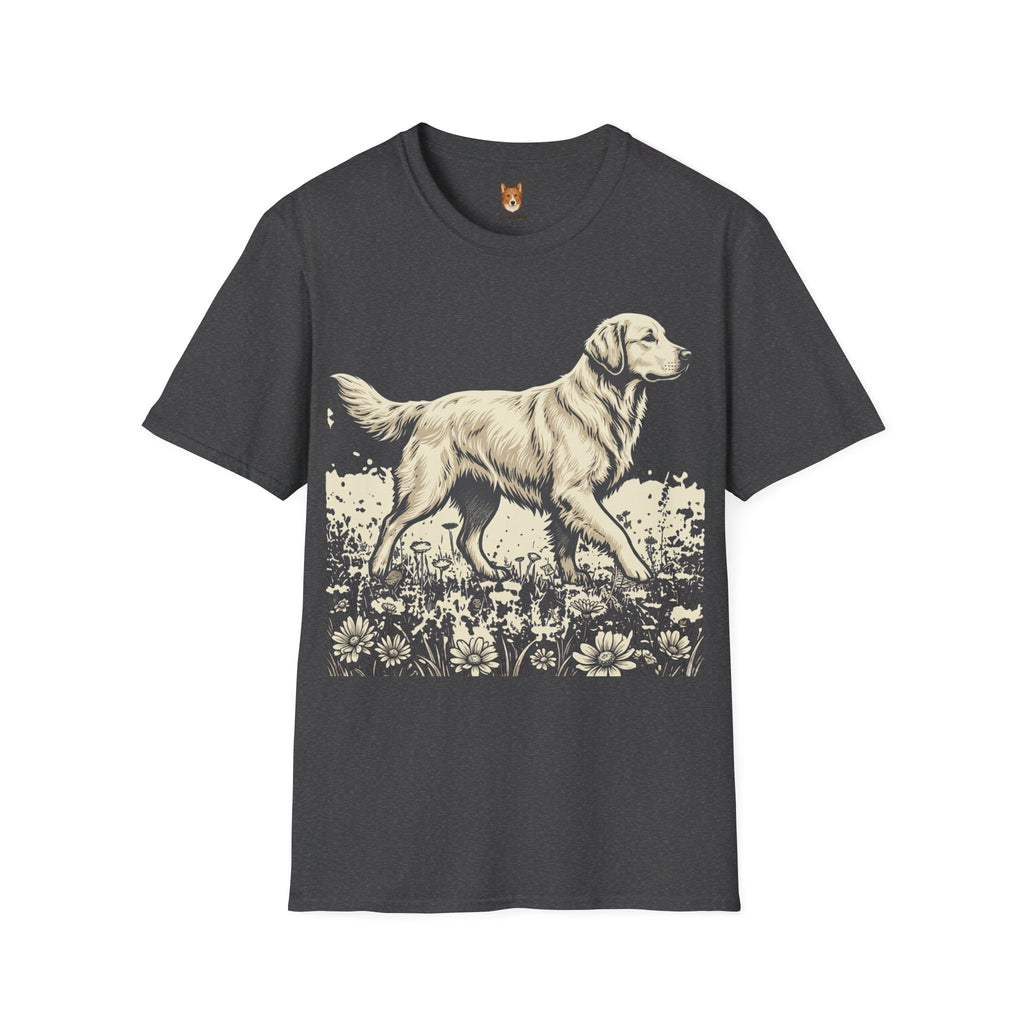Golden Retriever x Flower Fields - T-Shirt