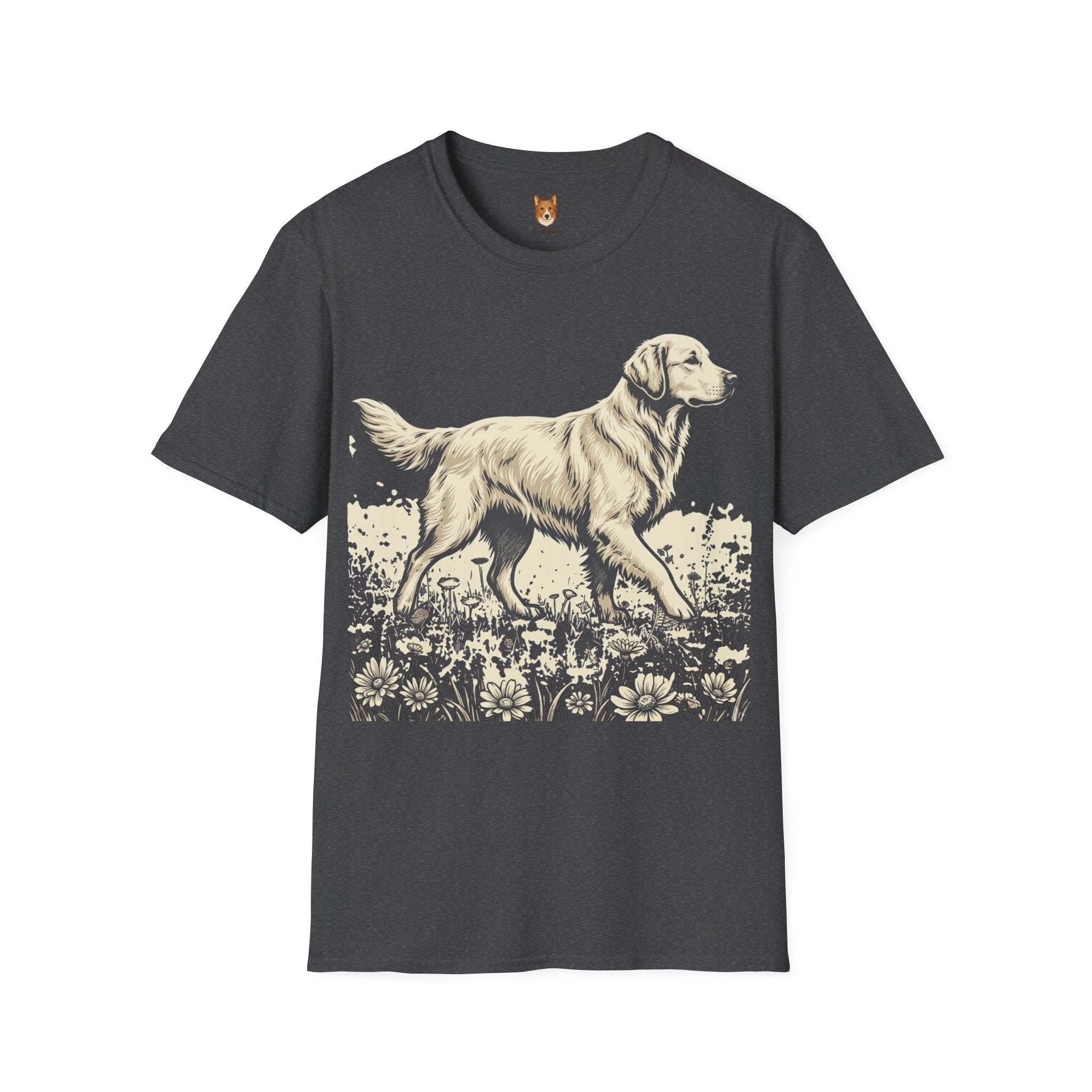 Golden Retriever x Flower Fields - T-Shirt