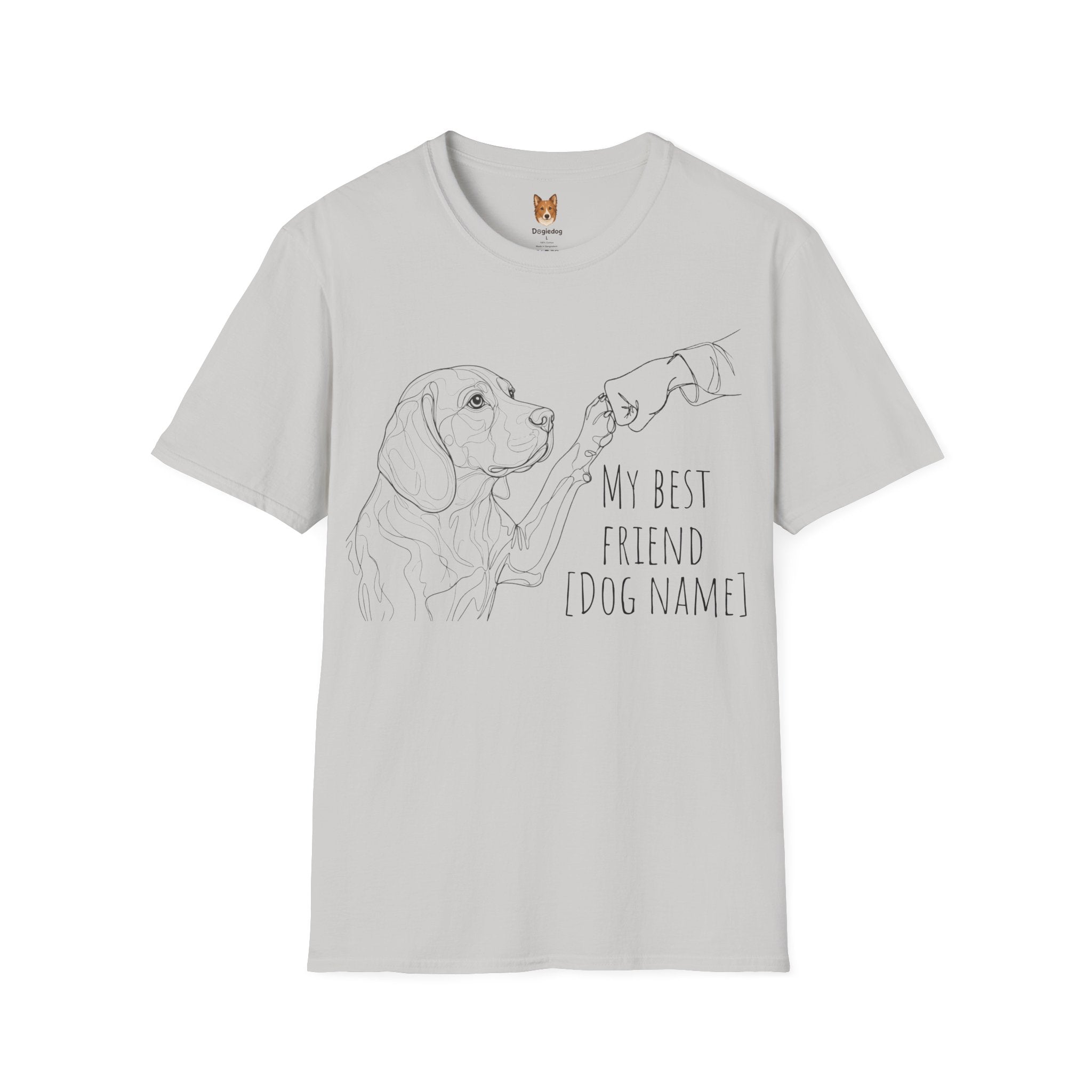Beagle x Line Art x Fist Bump x My Best Friend - T-Shirt