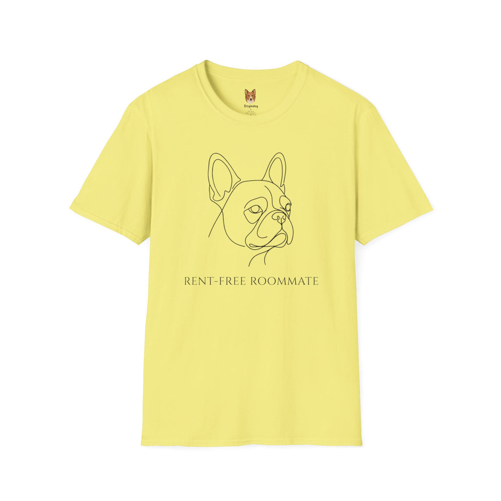 French Bulldog x Rent Free Roommate - T-Shirt