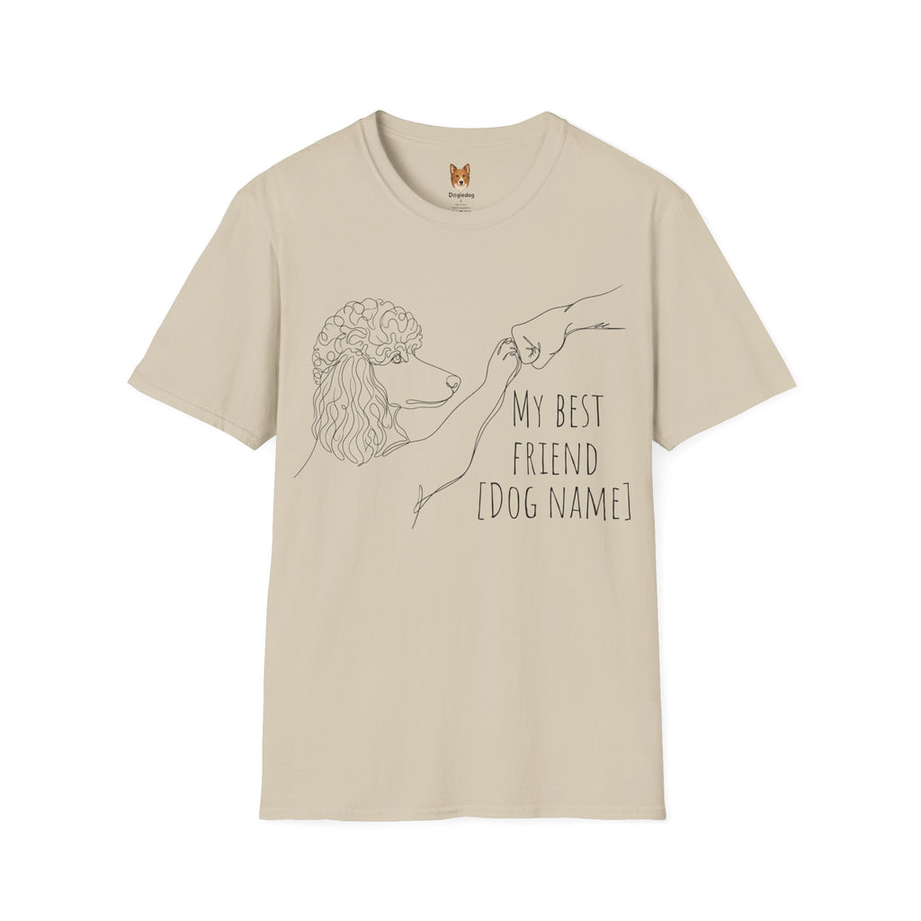 Poodle x Line Art x Fist Bump x My Best Friend - T-Shirt