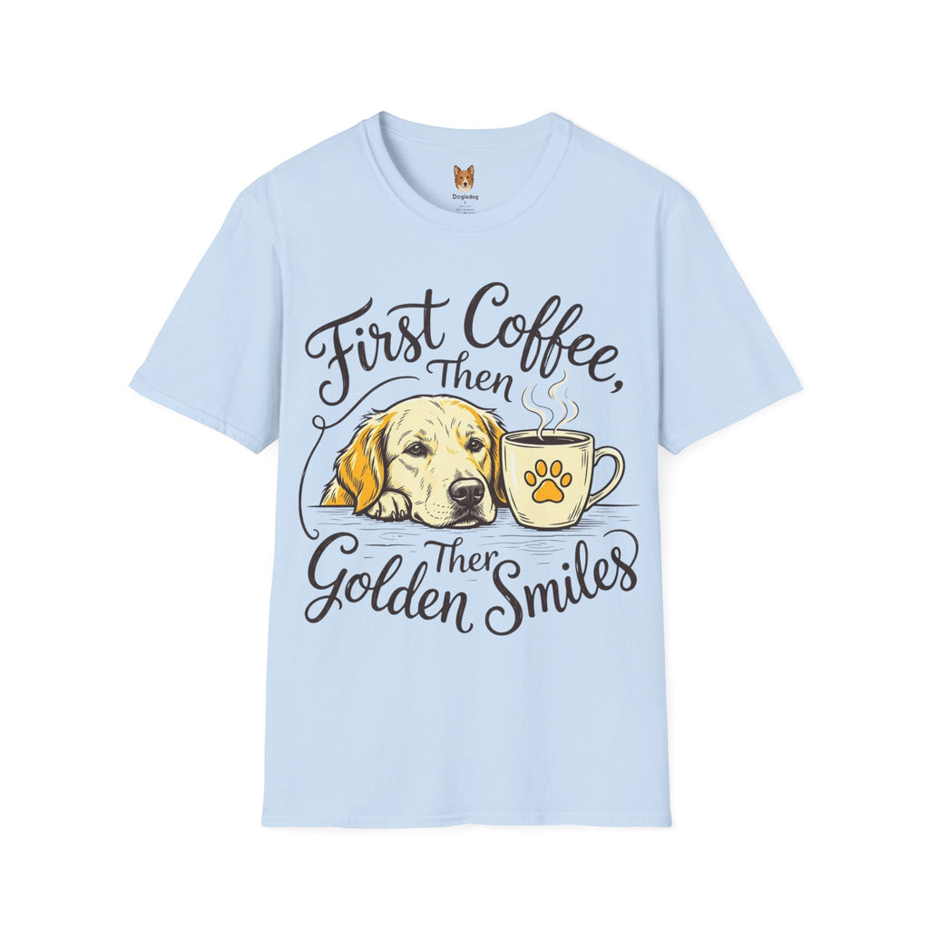 Golden Retriever x First Coffee - T-Shirt