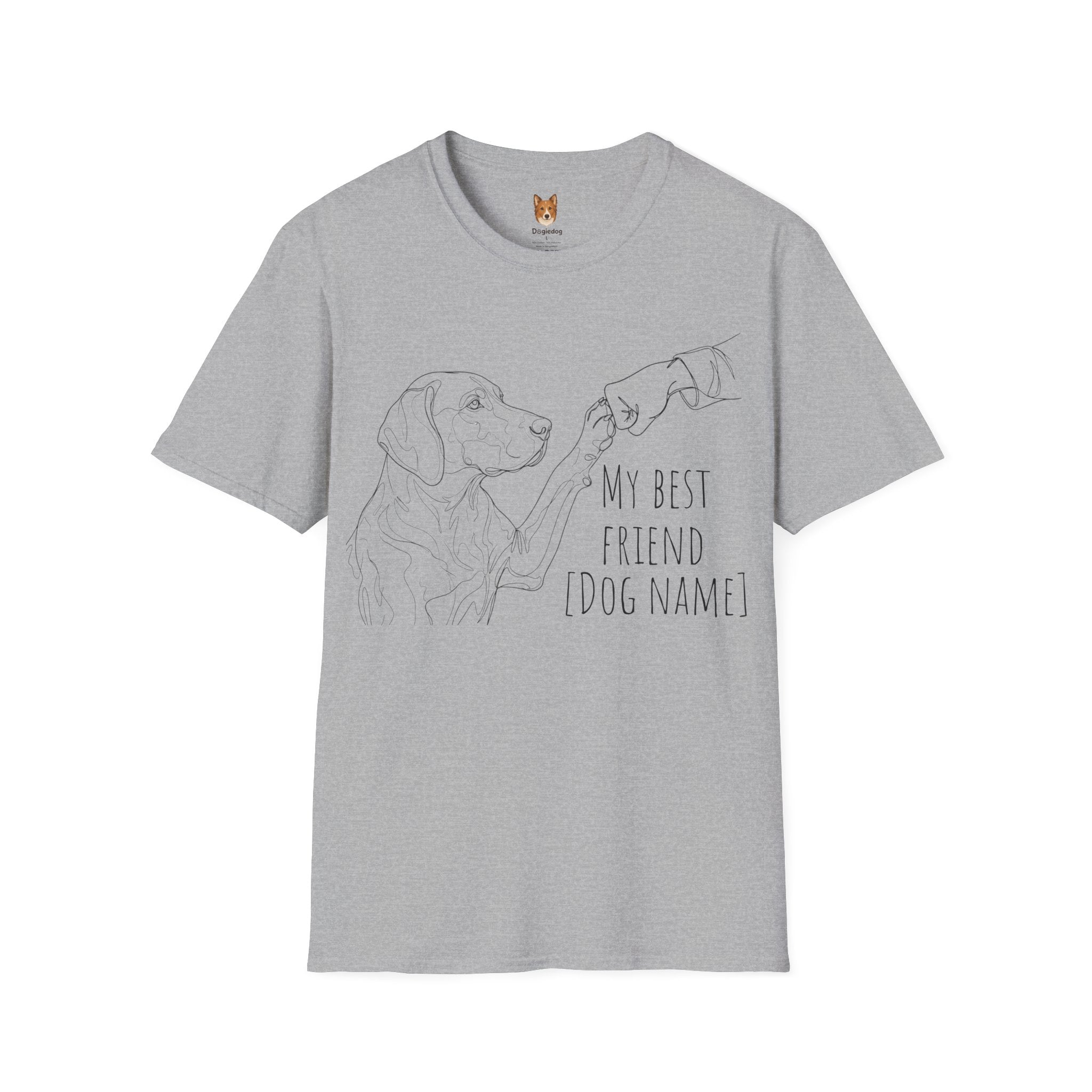German Shorthaired Pointer x Line Art x Fist Bump x My Best Friend - T-Shirt