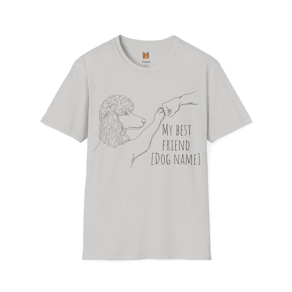Poodle x Line Art x Fist Bump x My Best Friend - T-Shirt