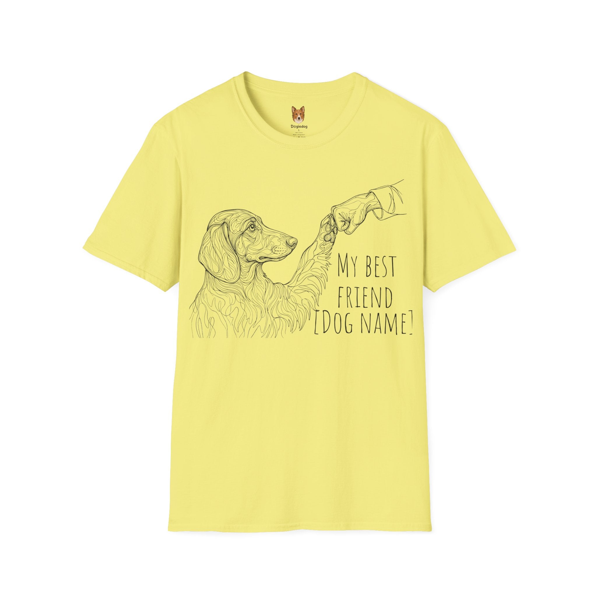 Dachshund x Line Art x Fist Bump x My Best Friend - T-Shirt