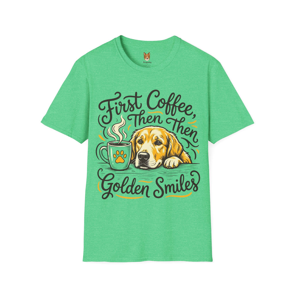 Golden Retriever x First Coffee - T-Shirt