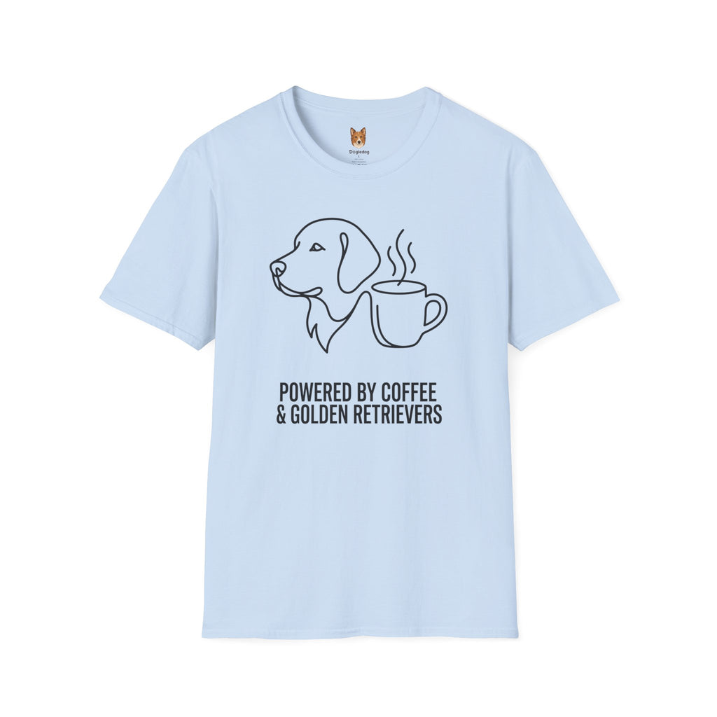 Golden Retriever x Powered by Coffee - T-Shirt