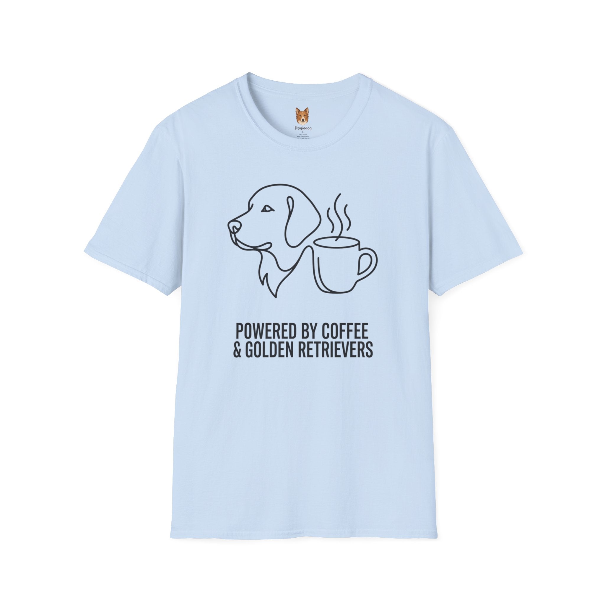 Golden Retriever x Powered by Coffee - T-Shirt